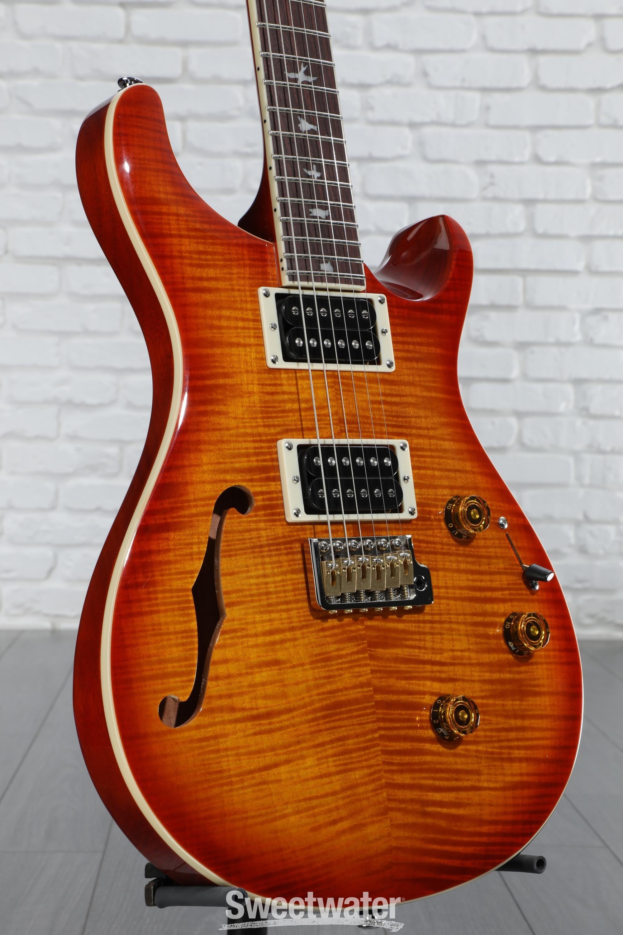 PRS SE Custom 24 Semi-Hollow Piezo Electric Guitar - Vintage