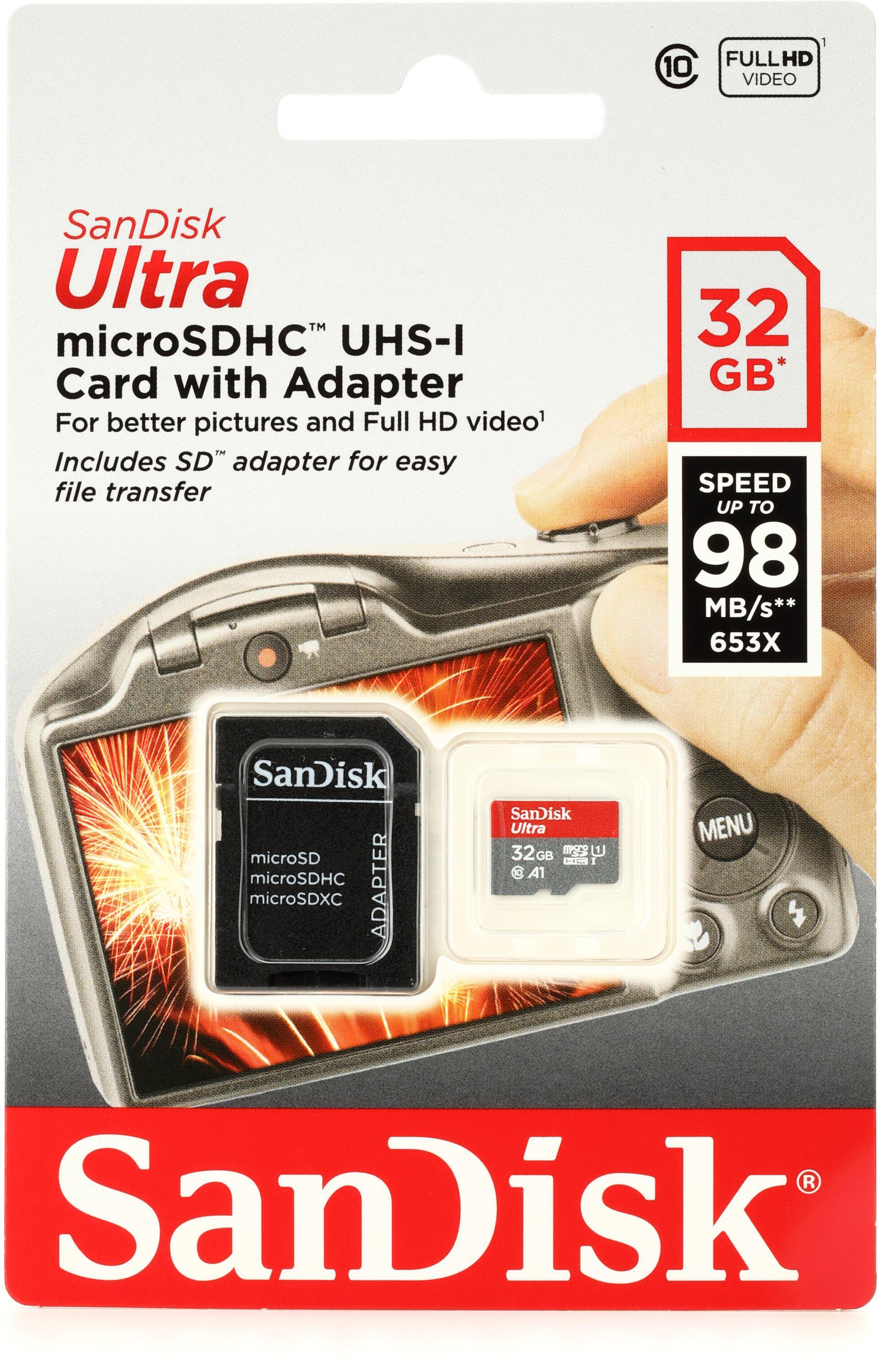 SanDisk Ultra microSDHC Card 32GB, Class 10, UHS-I Sweetwater