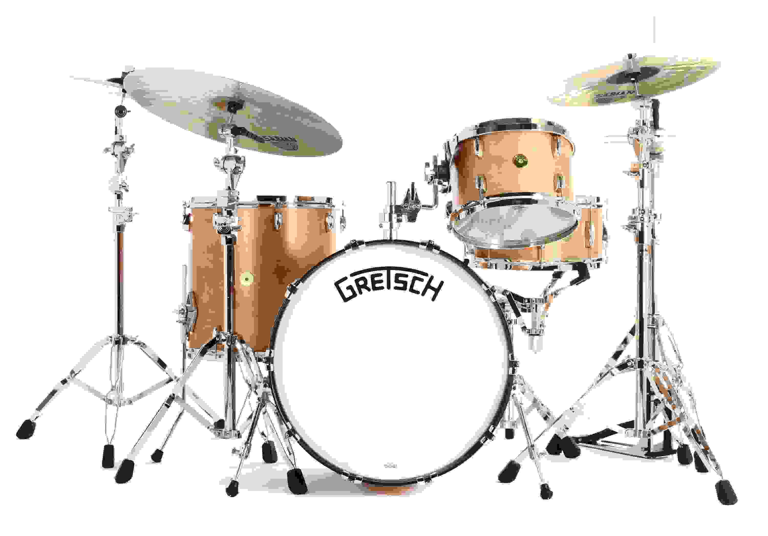 Gretsch Drums Broadkaster BK-R424 4-piece Drum Set with Snare Drum - Satin Classic Maple