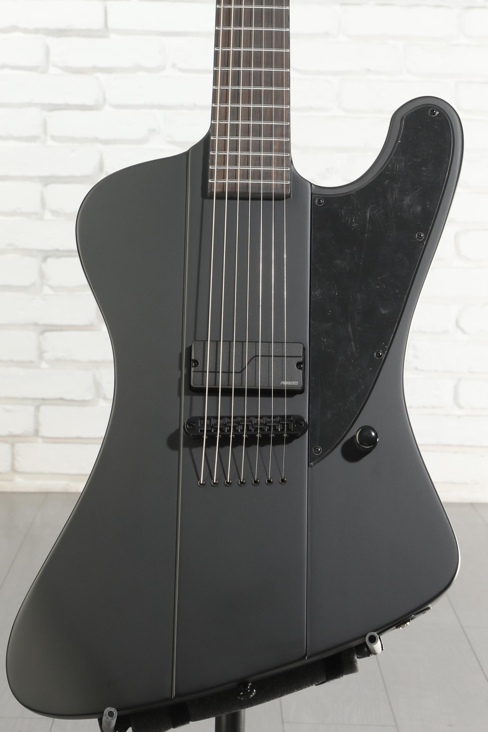 ESP LTD Phoenix-7 Baritone Black Metal Electric Guitar - Black