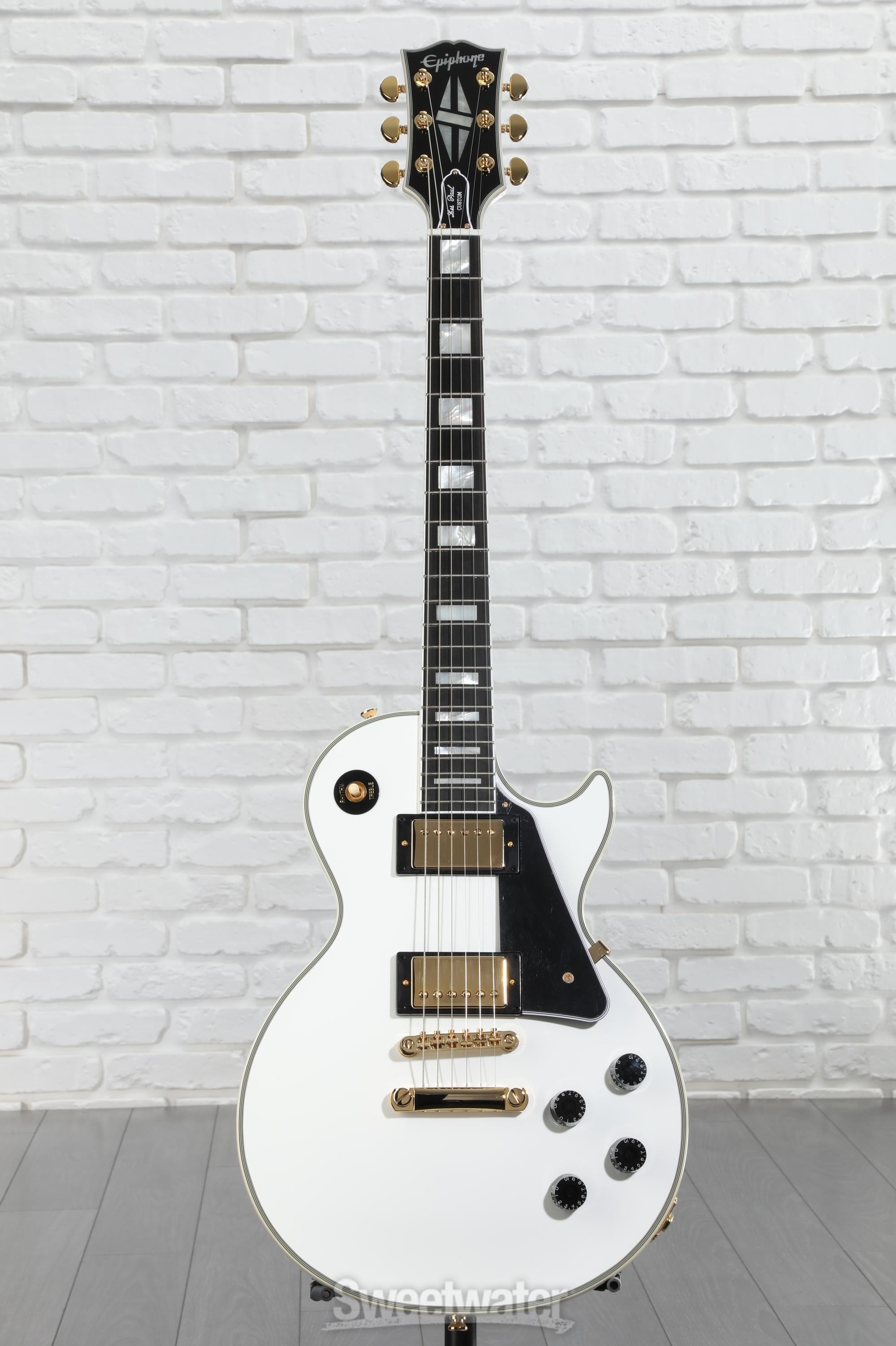 ギター epiphone les paul custom white Amazon.com: Epiphone Les Paul Custom, Alpine White with Gold