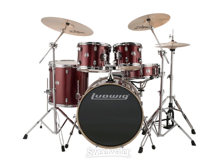 Ludwig Questlove Wine Red Sparkle The Pocket Drum Kit