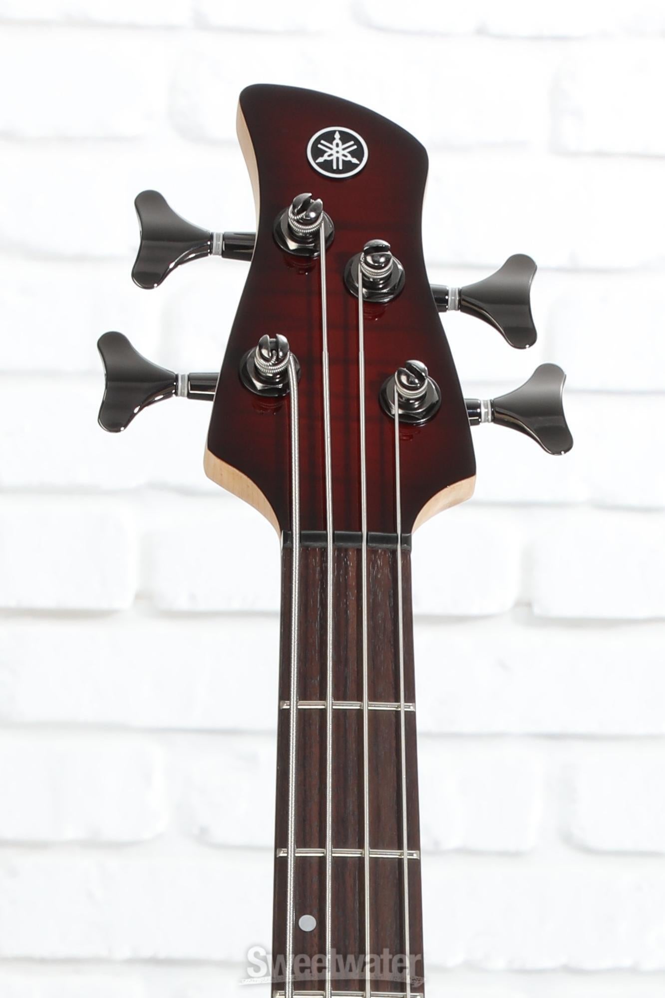 Yamaha TRBX604FM 4-string Bass Guitar - Dark Red Burst | Sweetwater