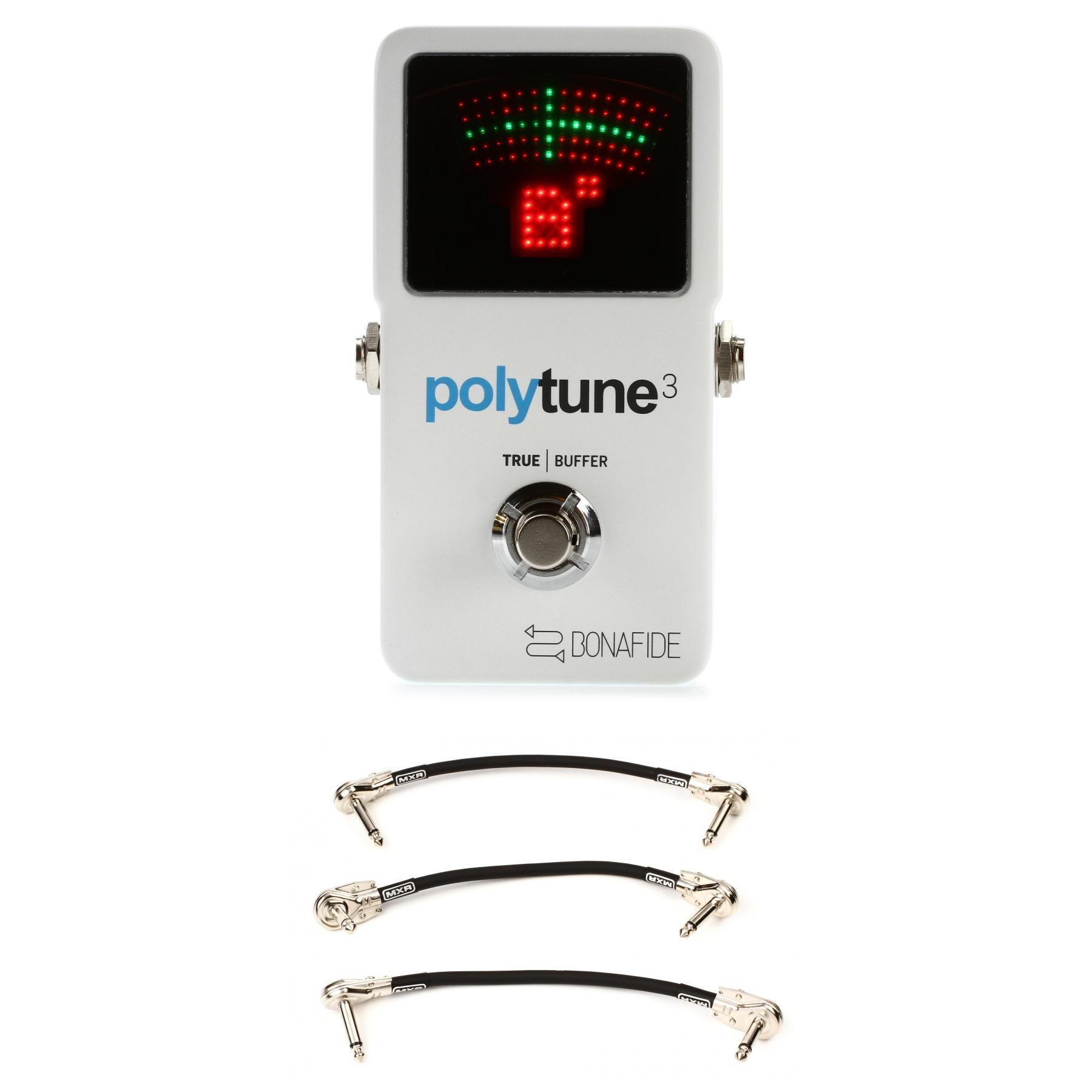 TC Electronic PolyTune 3 Polyphonic LED Guitar Tuner Pedal with 3
