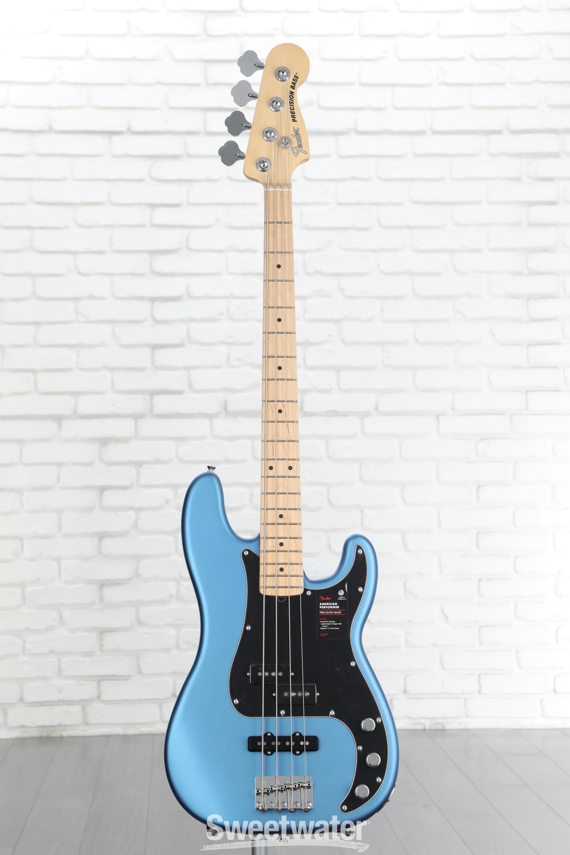 Fender American Performer Precision Bass - Satin Lake Placid Blue with Maple  Fingerboard | Sweetwater