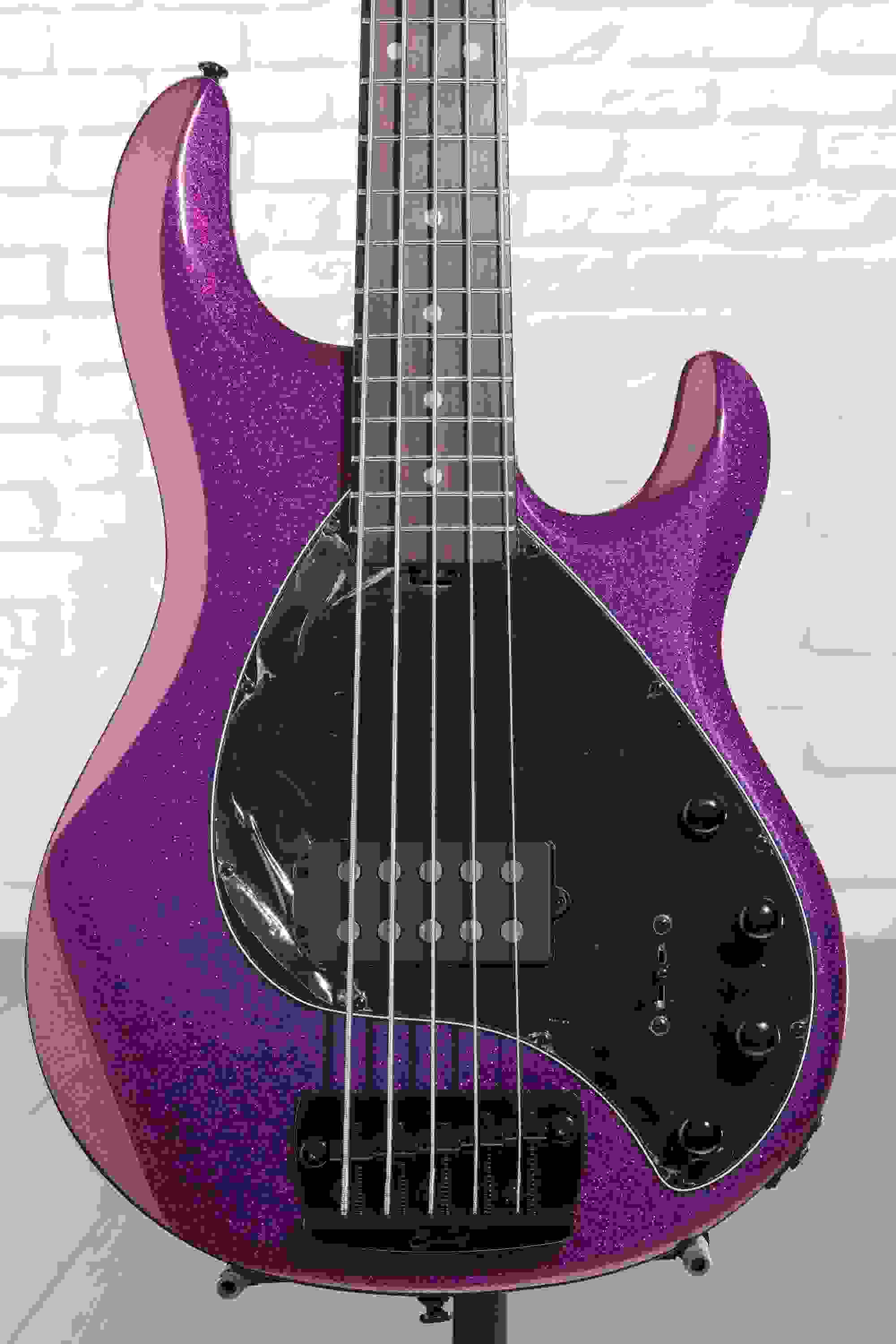 Sterling By Music Man StingRay RAY35 5-string Bass Guitar - Purple Sparkle
