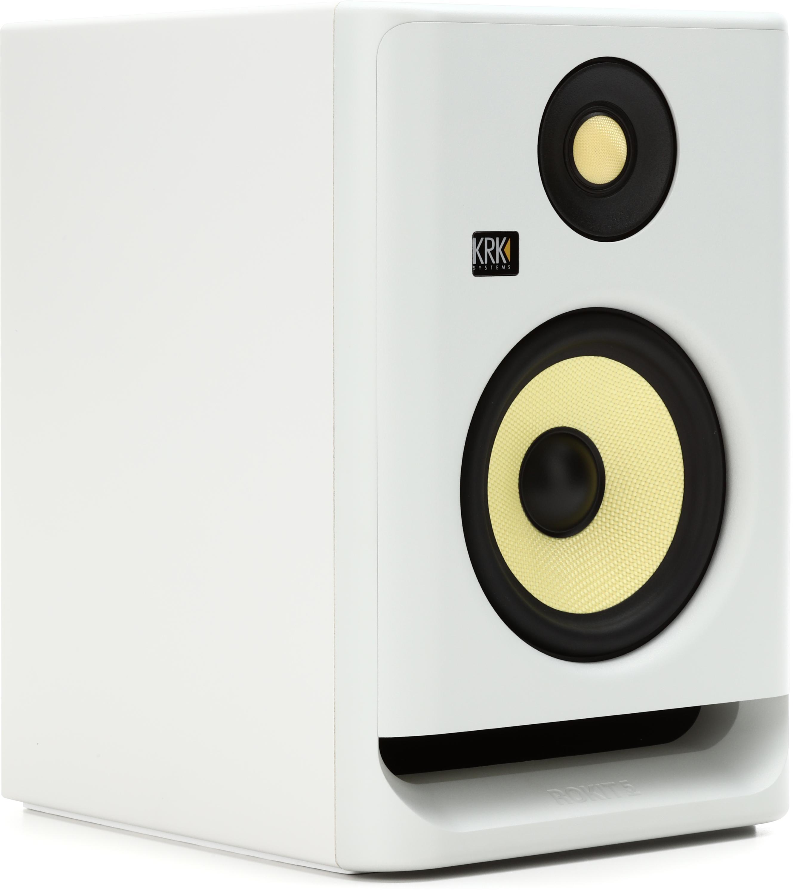 KRK ROKIT 5 G4 5 inch Powered Studio Monitor - White Noise Finish