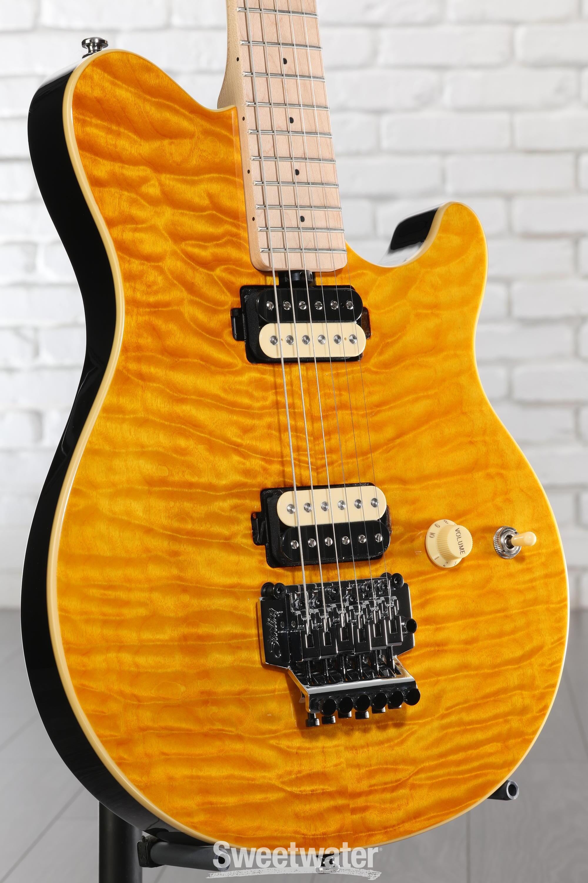 Sterling By Music Man Axis Quilted Maple Electric Guitar - Trans