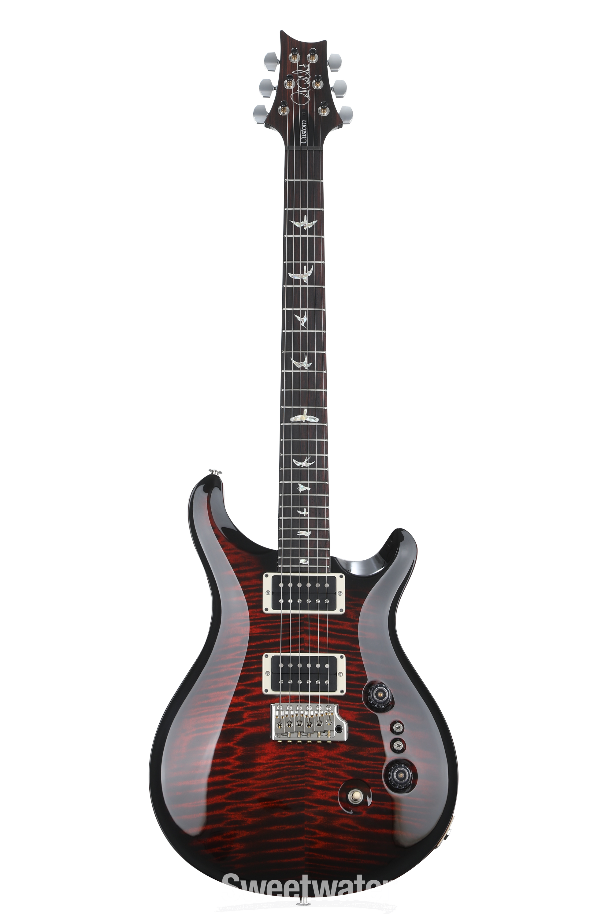 味ぽん　PRS custom24 10top Gray Black Platinum PRS Custom 24 Piezo 10-Top Electric Guitar Gray