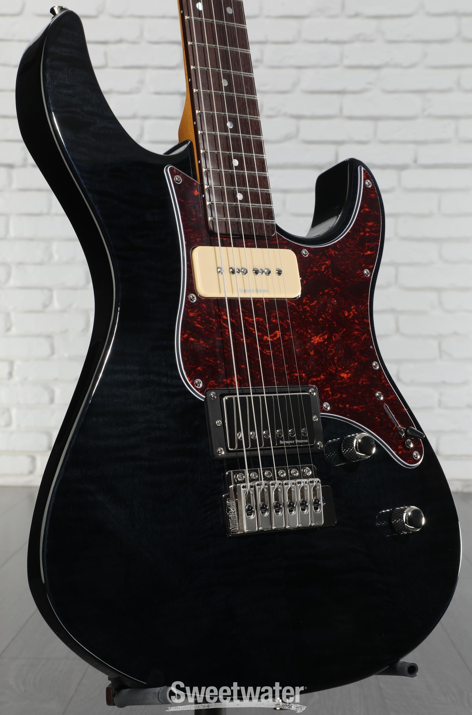 Yamaha PAC611VFM Pacifica Electric Guitar - Trans Black