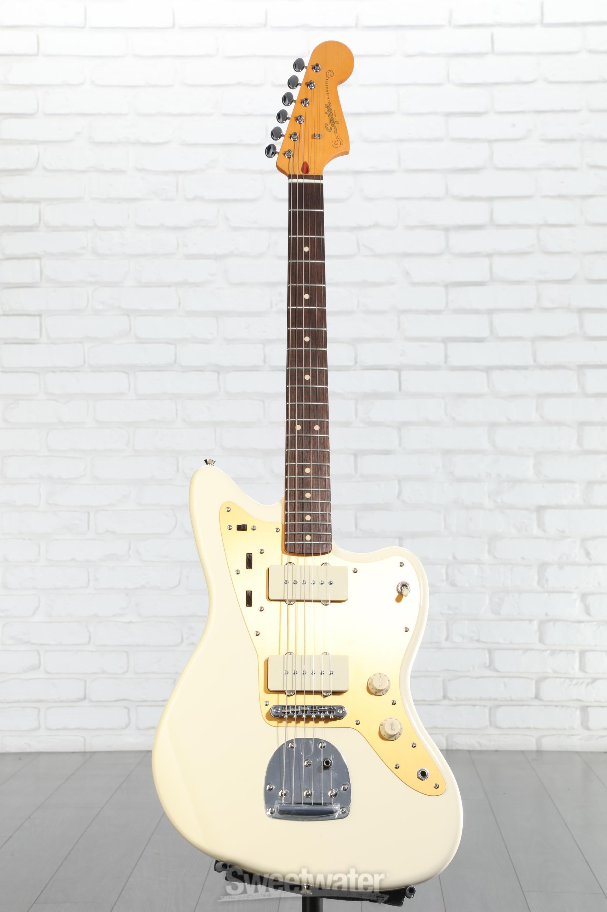Squier J Mascis Signature Jazzmaster - Vintage White with Indian