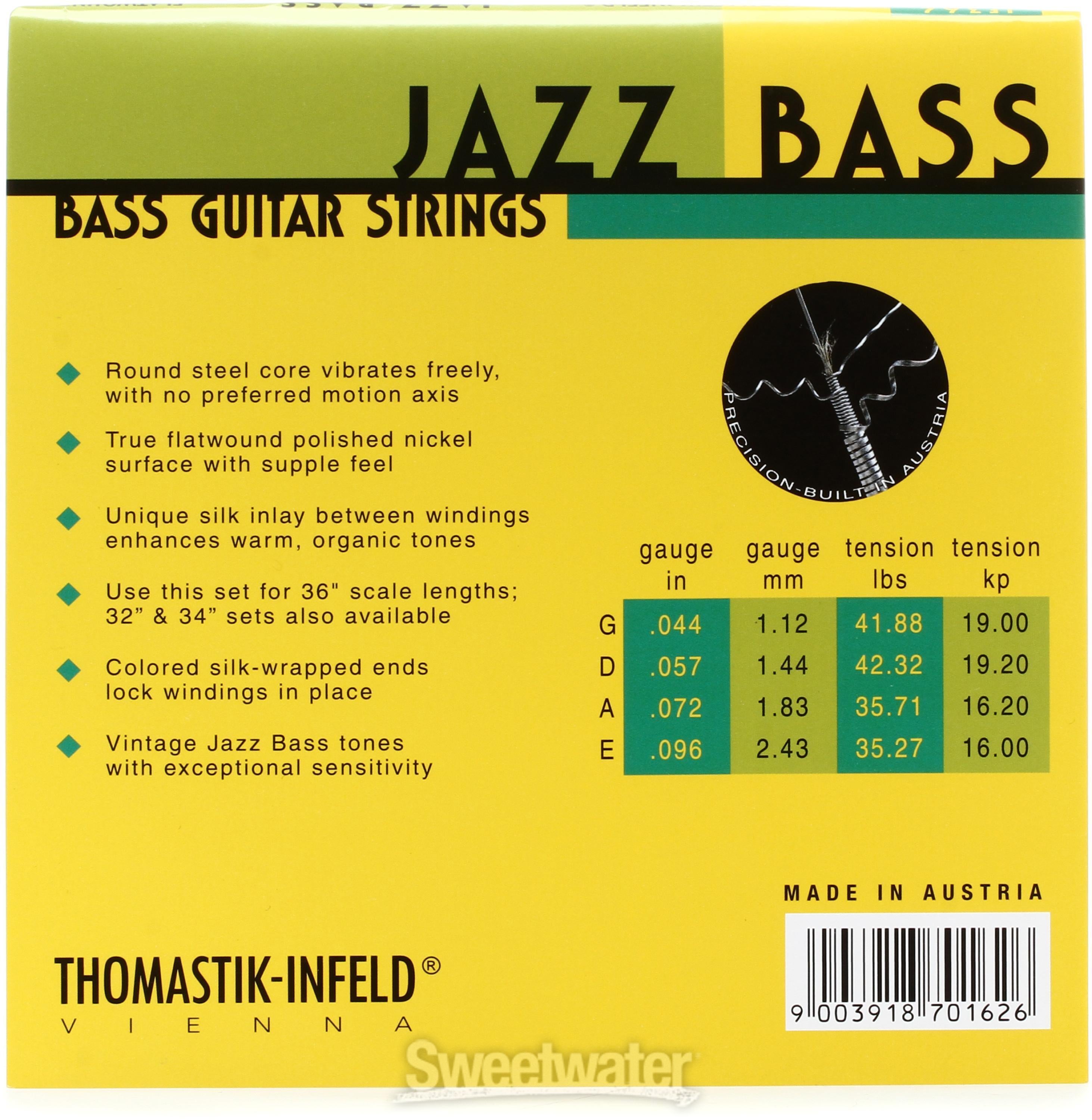 Thomastik-Infeld JF364 Jazz Flatwound Bass Guitar Strings - .044-.096 Super  Long Scale 36