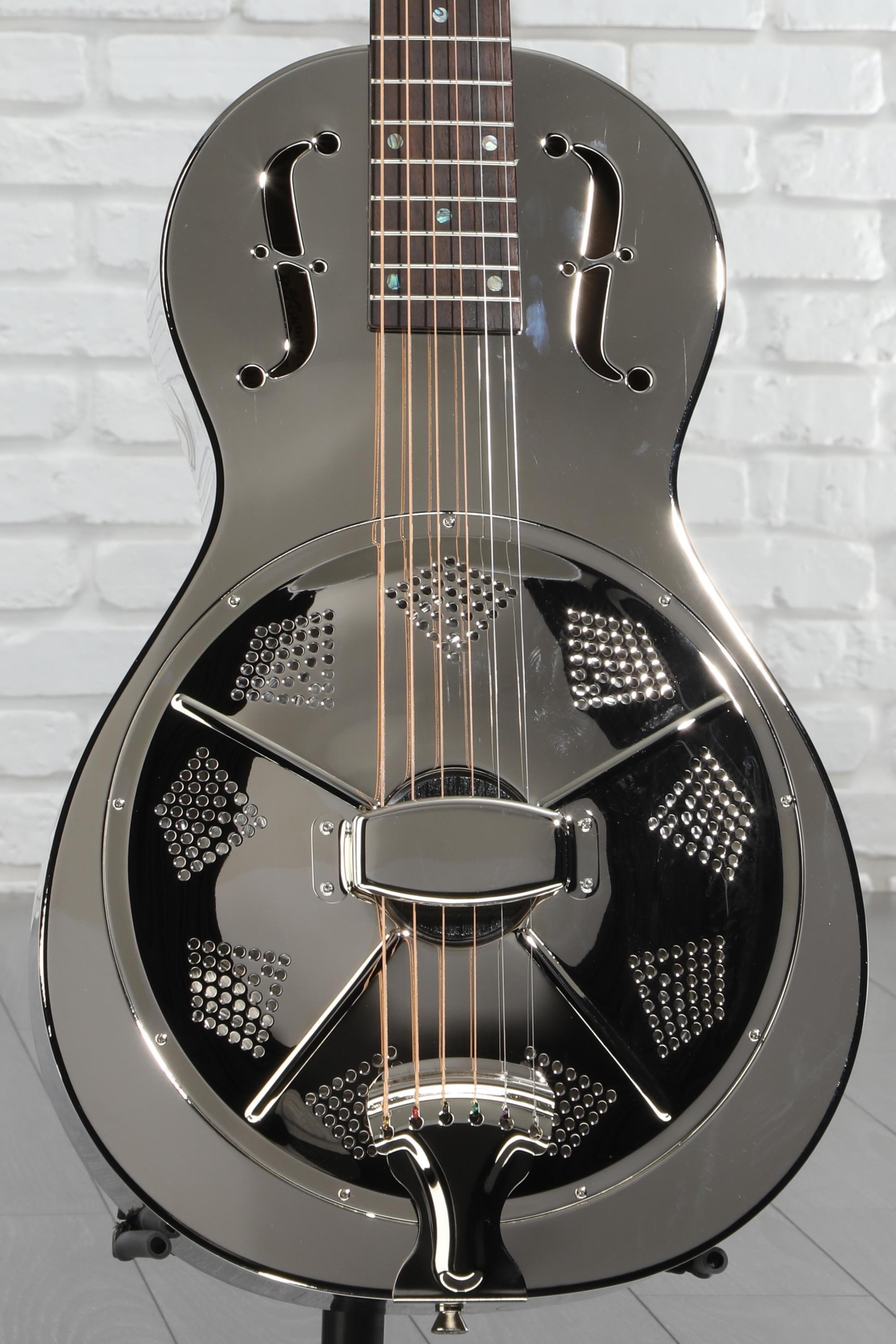 Recording King Parlor Resonator Acoustic Guitar - Nickel | Sweetwater