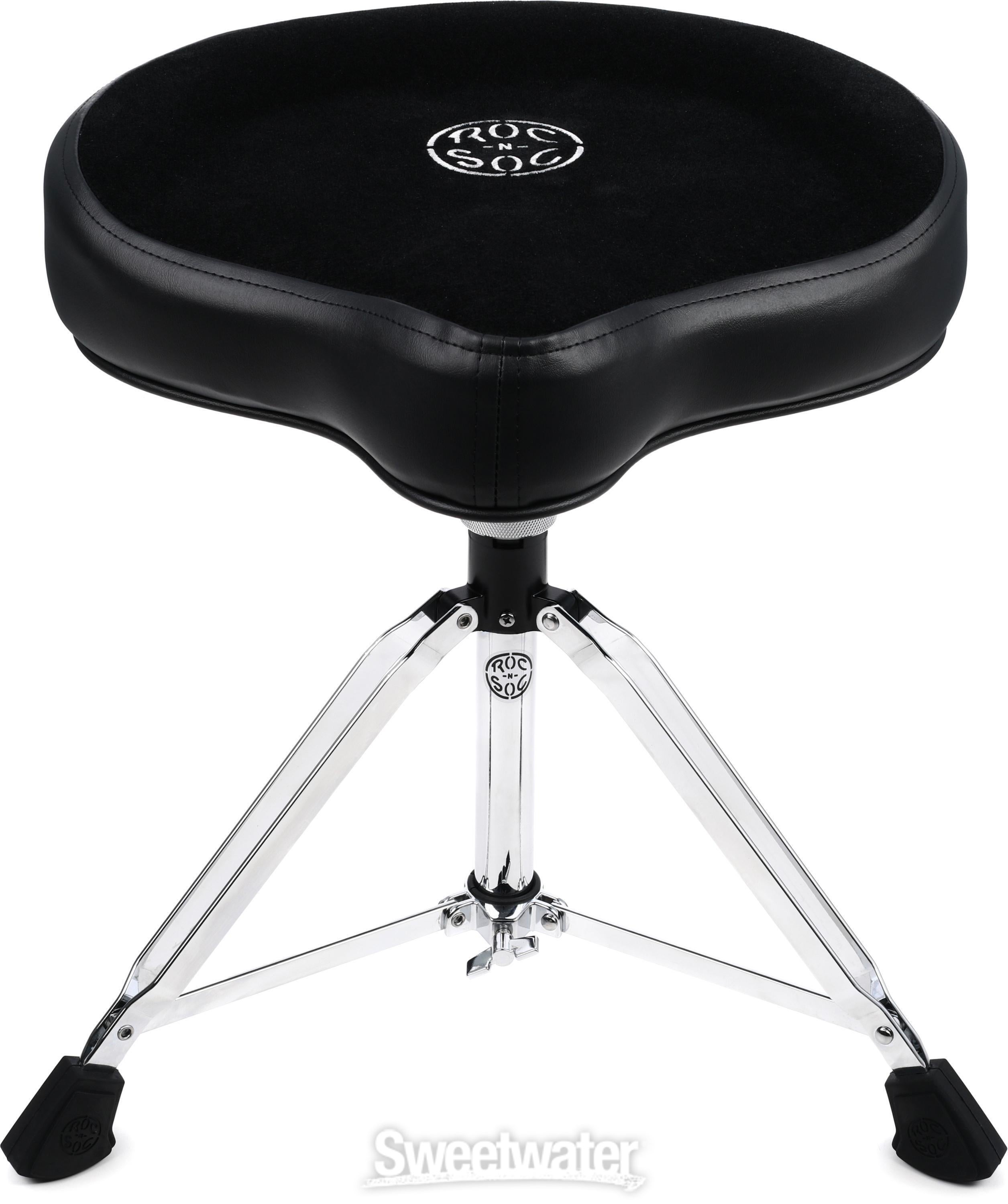 Roc-N-Soc Manual Spindle Drum Throne with Original Saddle - Black