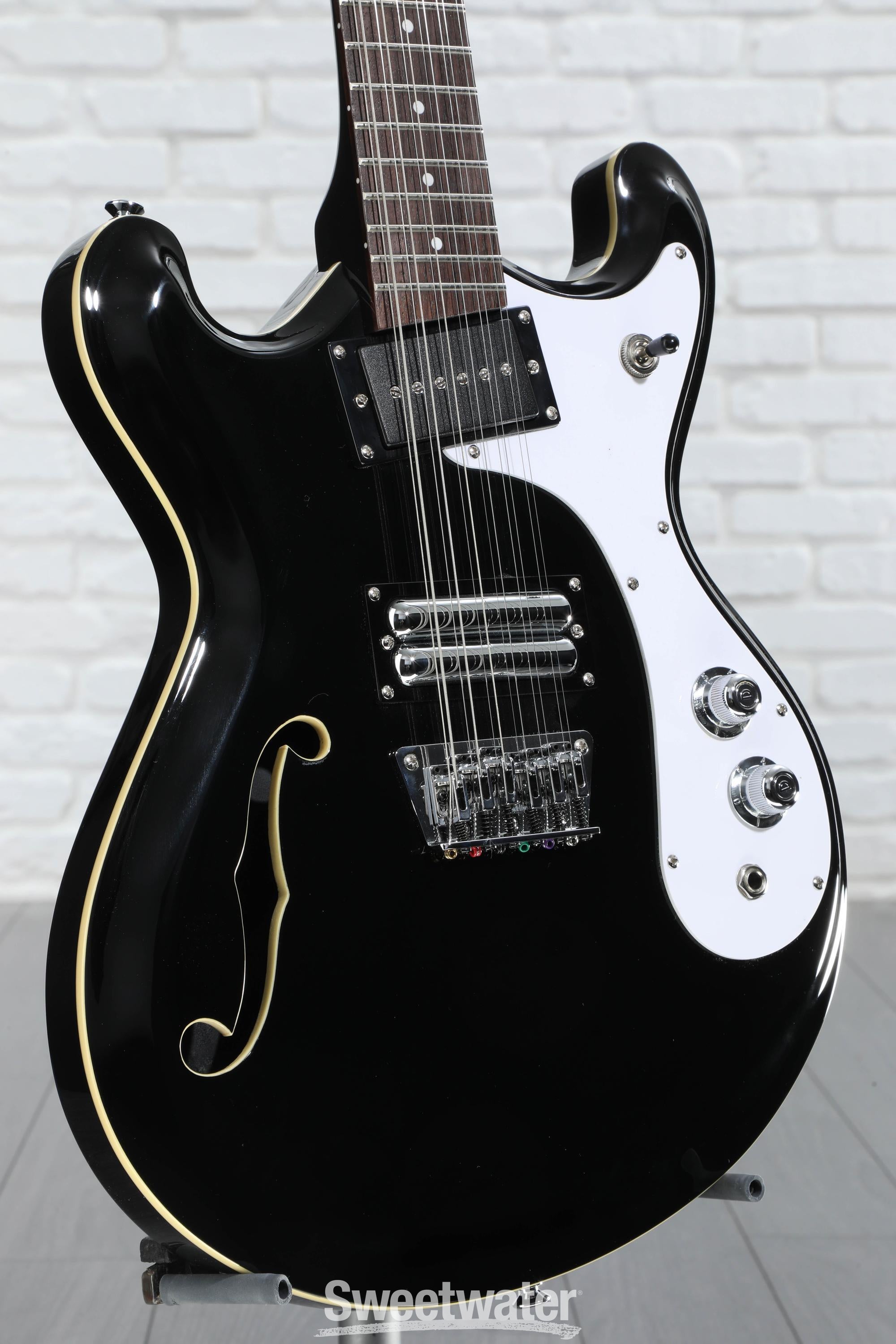 Danelectro 66-12, 12-string Electric Guitar - Limo Black | Sweetwater