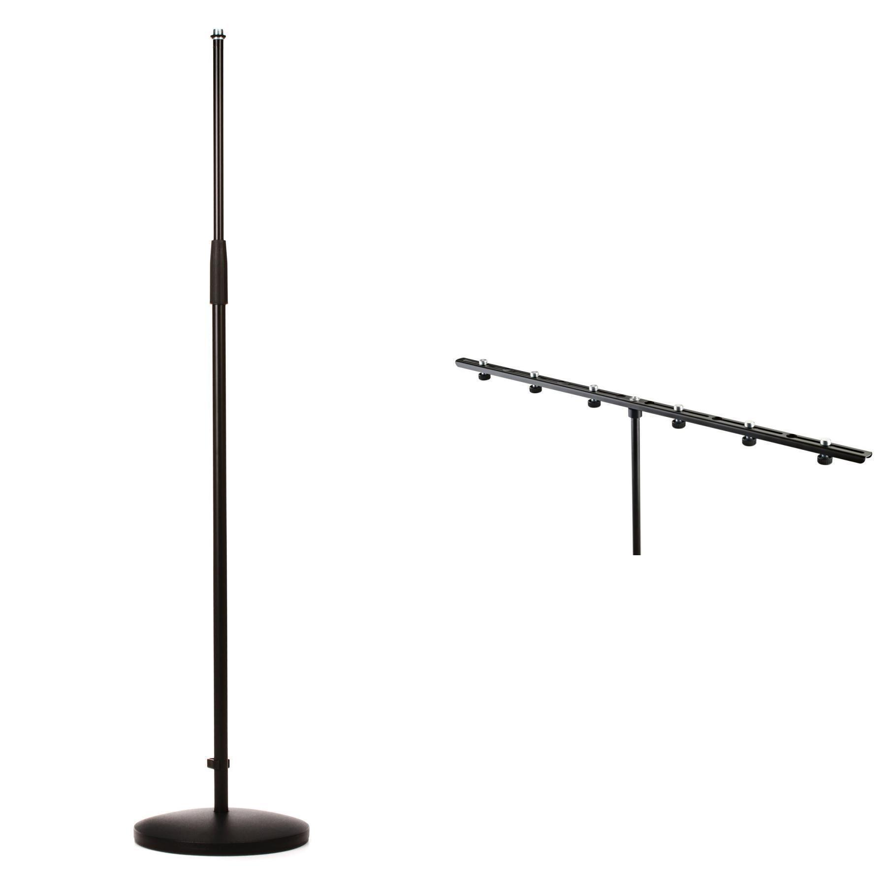 K&M 260/1 Round-base Microphone Stand and 6 Microphone Bar