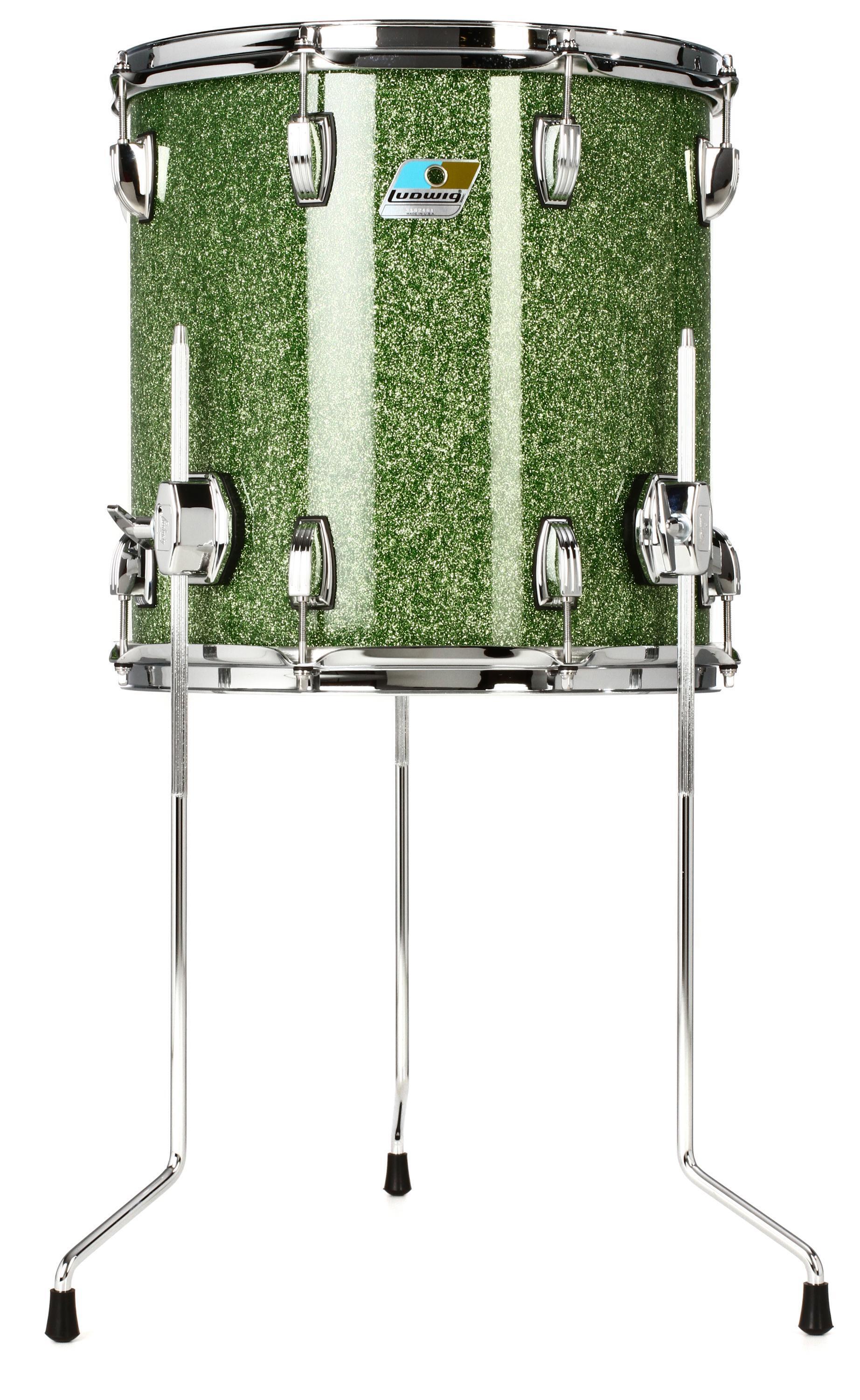 Ludwig Vistalite Floor Tom 14" x 14" Sea Foam Green Sweetwater