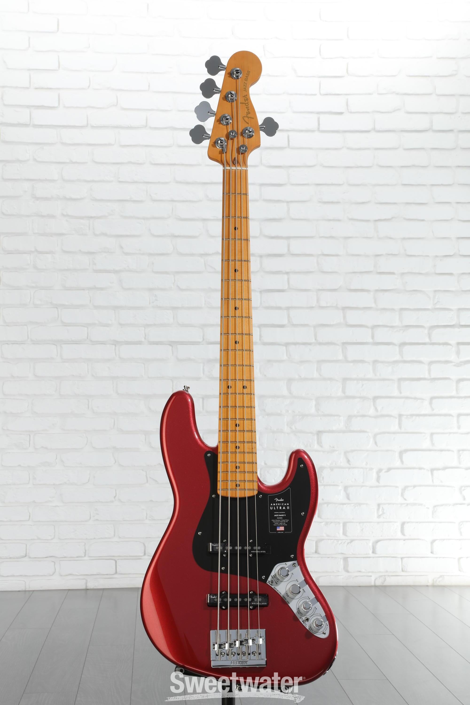 ベース Fender AMERICAN ULTRA JAZZ BASS V Fender American Ultra II Jazz Bass V - Sinister Red, Maple