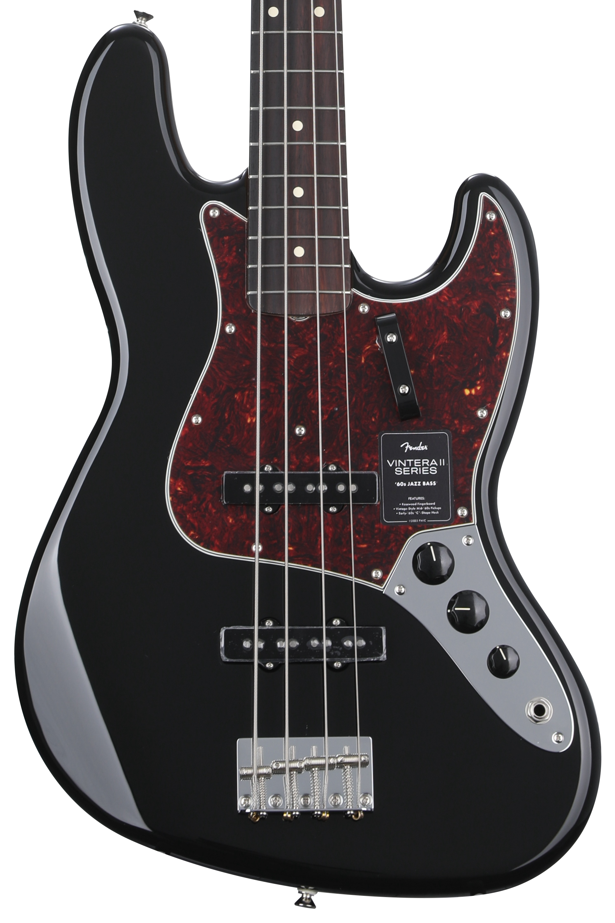 Fender Vintera II '60s Jazz Bass - Black with Rosewood Fingerboard