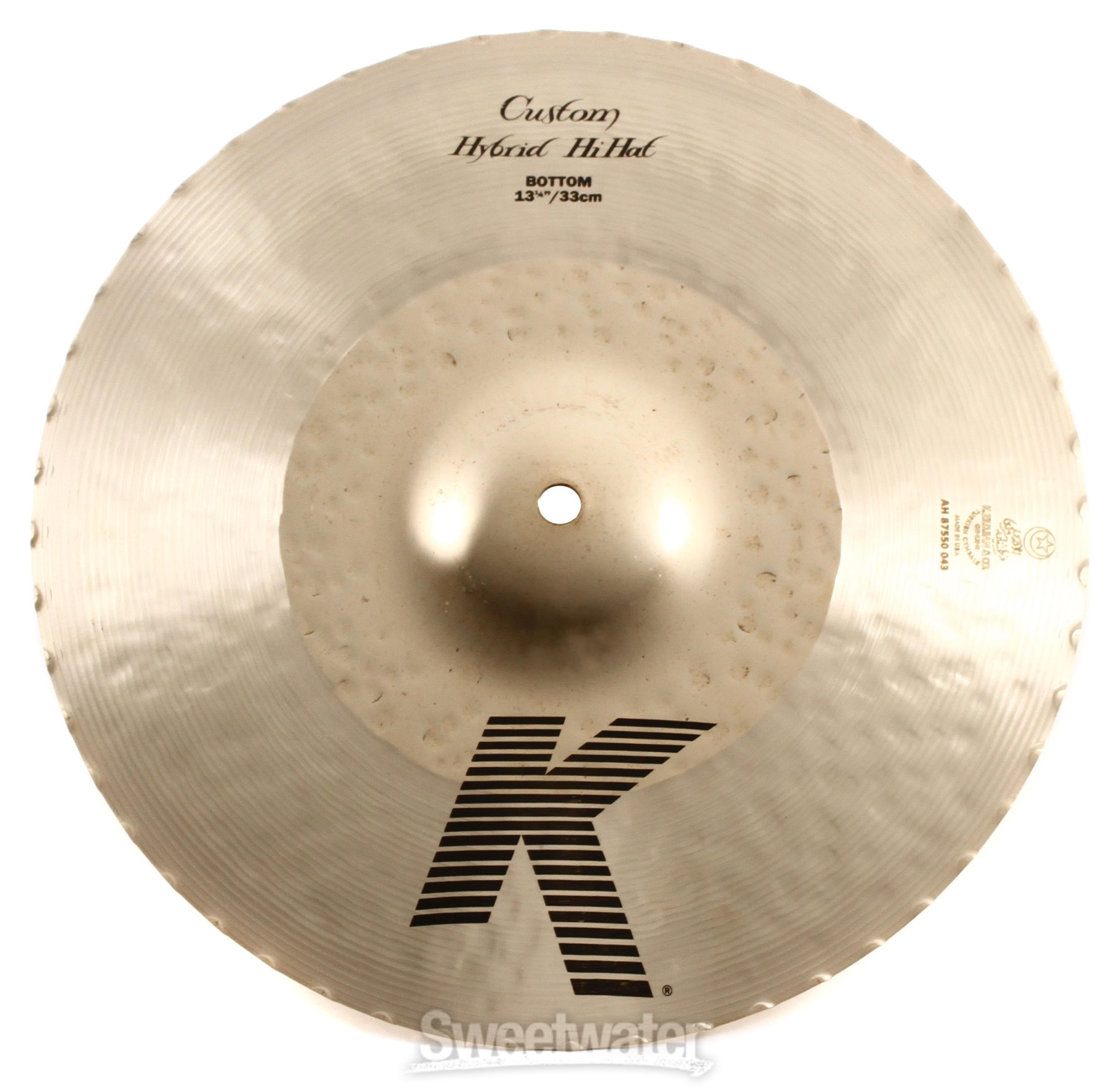 Zildjian 13.25 inch K Custom Hybrid Hi-hat Cymbals | Sweetwater