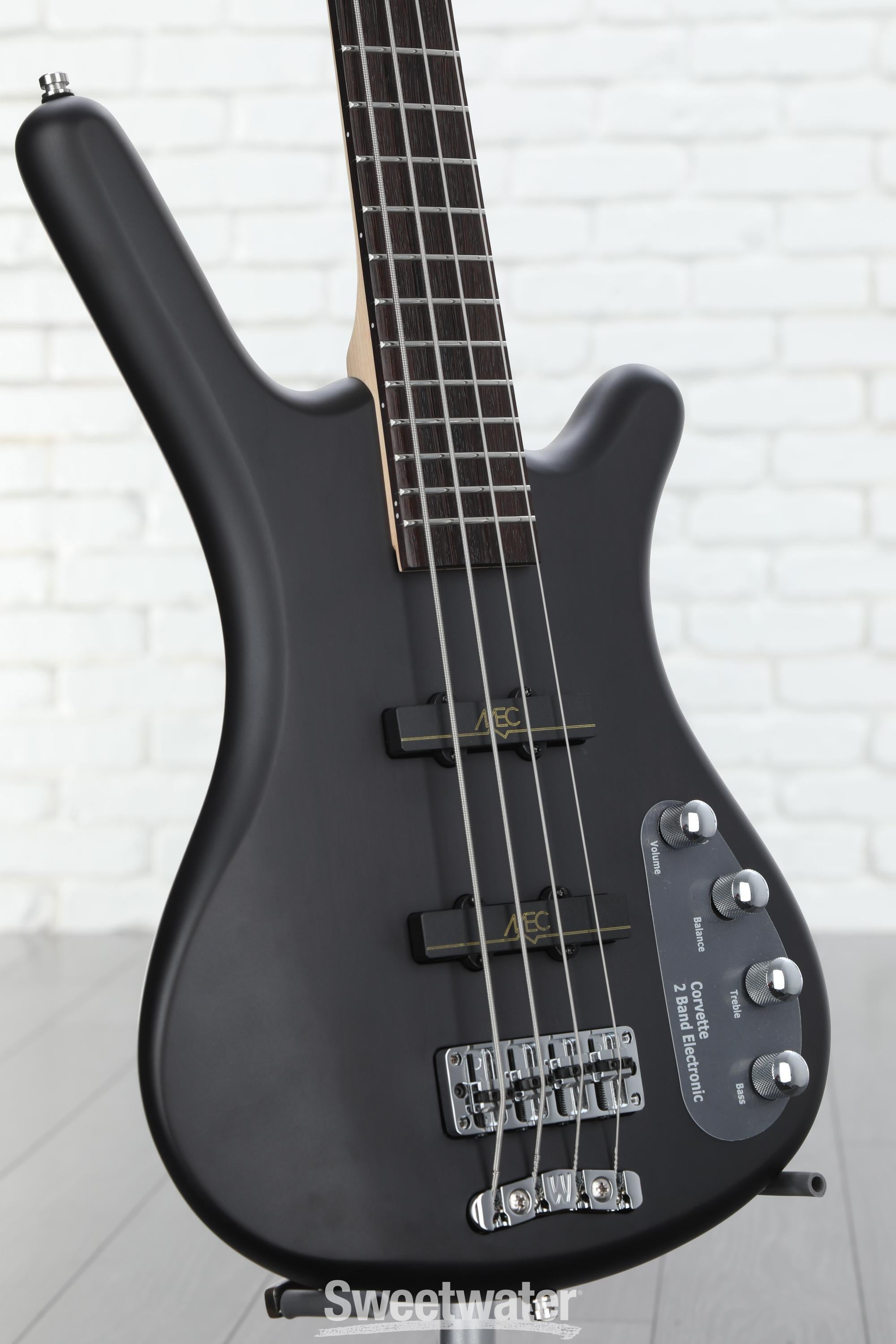 Warwick RockBass Corvette Basic 4-string Bass Guitar - Nirvana Black  Transparent Satin