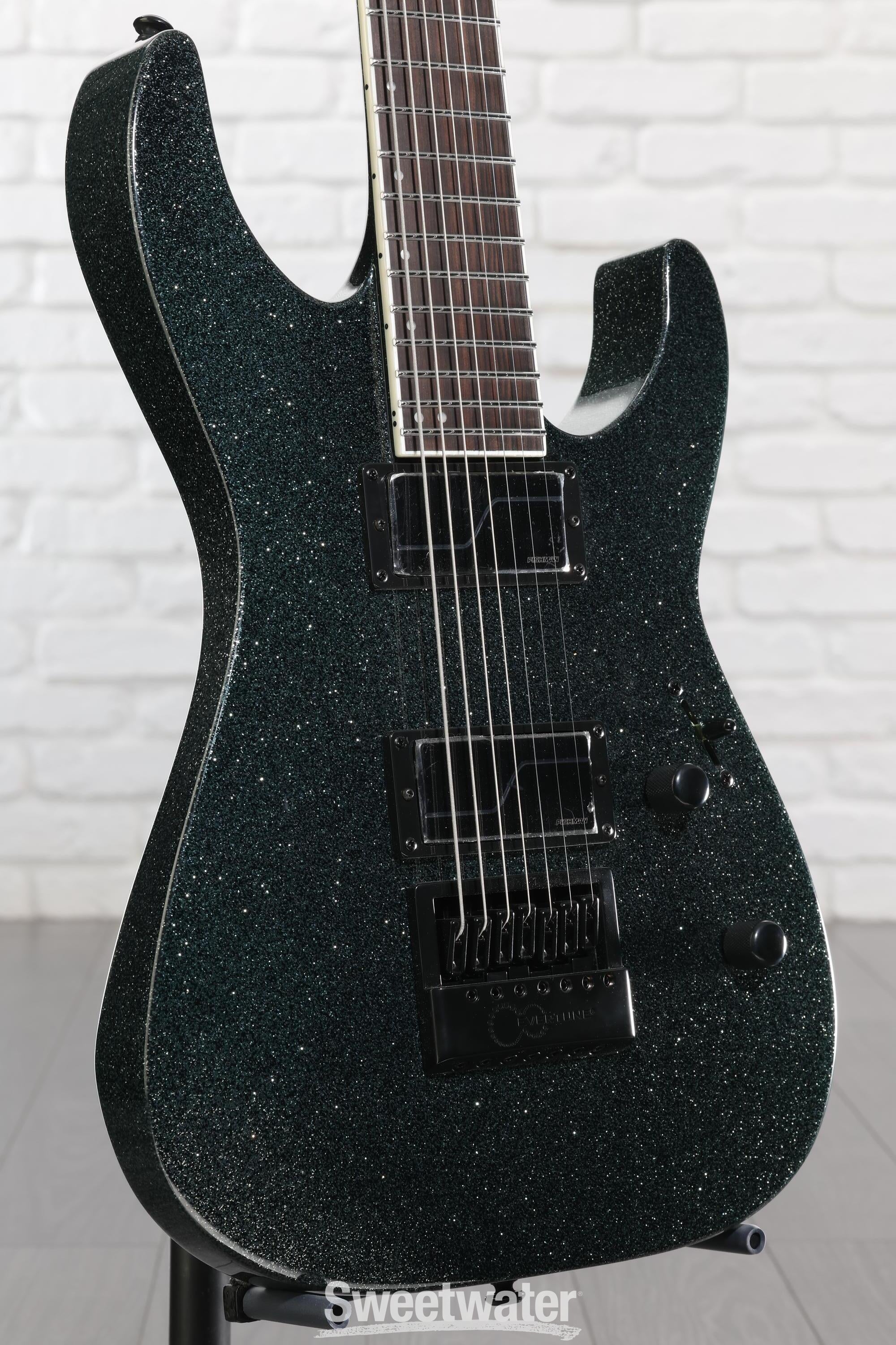 sparkle ESP LTD M-1007B 7-string Baritone Electric Guitar - Granite