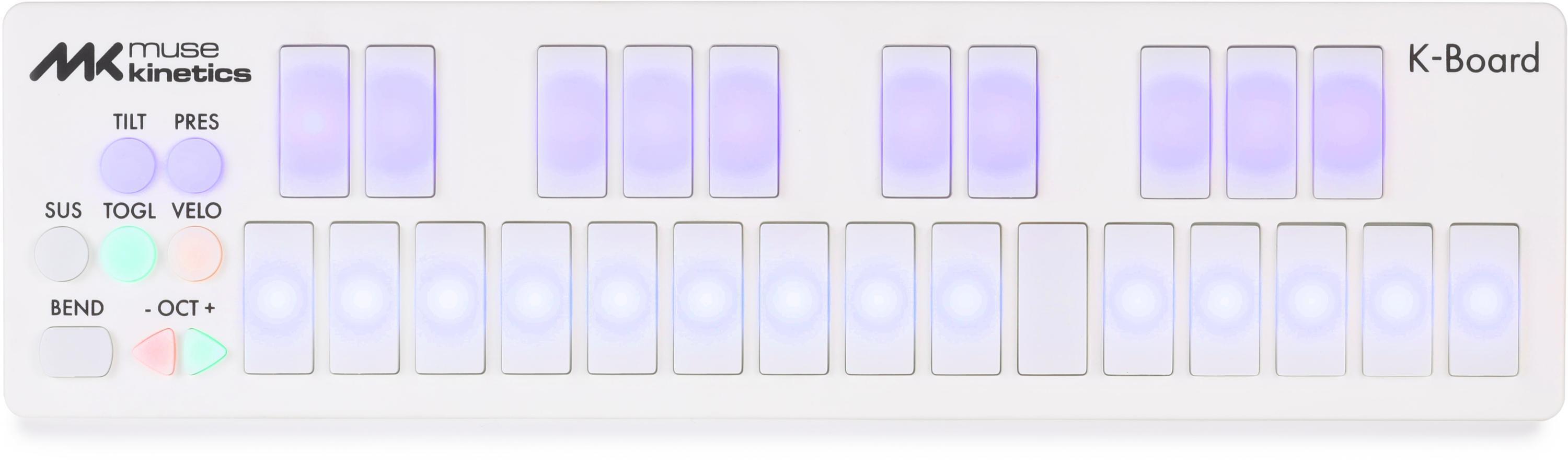 Photo of Muse Kinetics K-Board-C Smart Sensor USB MPE MIDI Keyboard Controller - Snow