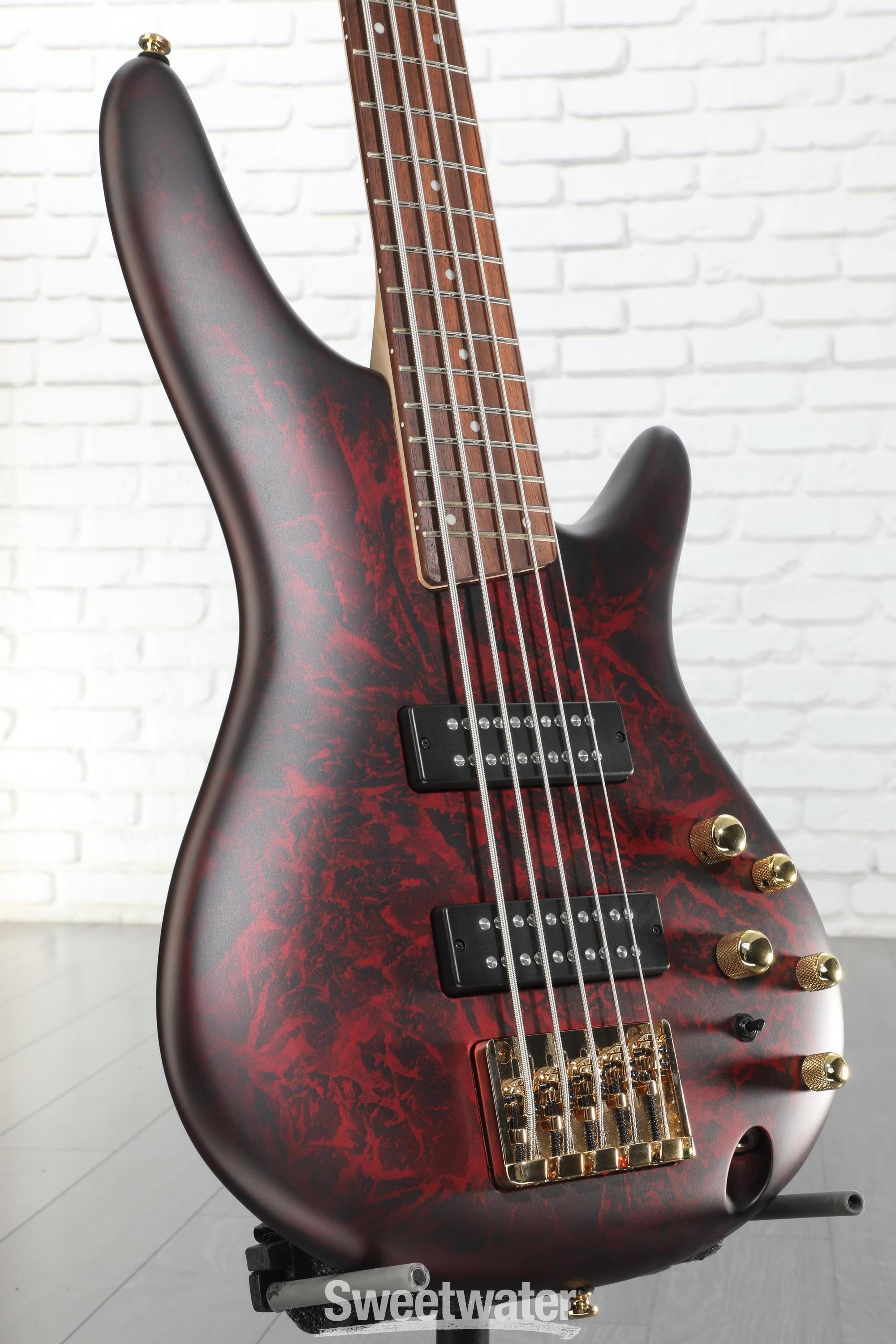 Ibanez SR Standard SR305E 5-string Bass Guitar - Wine Red Frozen Metallic