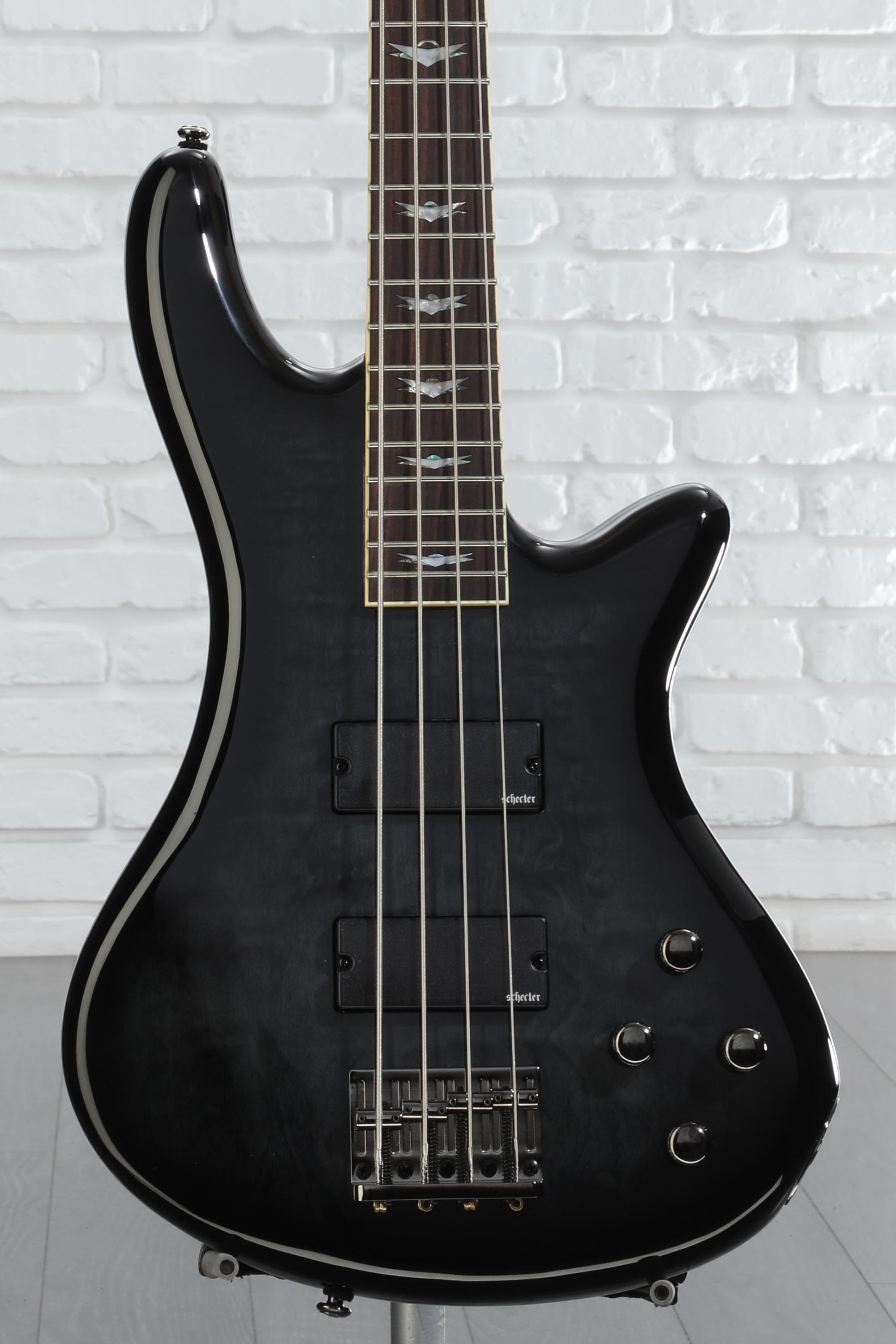 Amazon.com: Schecter Stiletto Extreme 4 Bass Guitar - Black