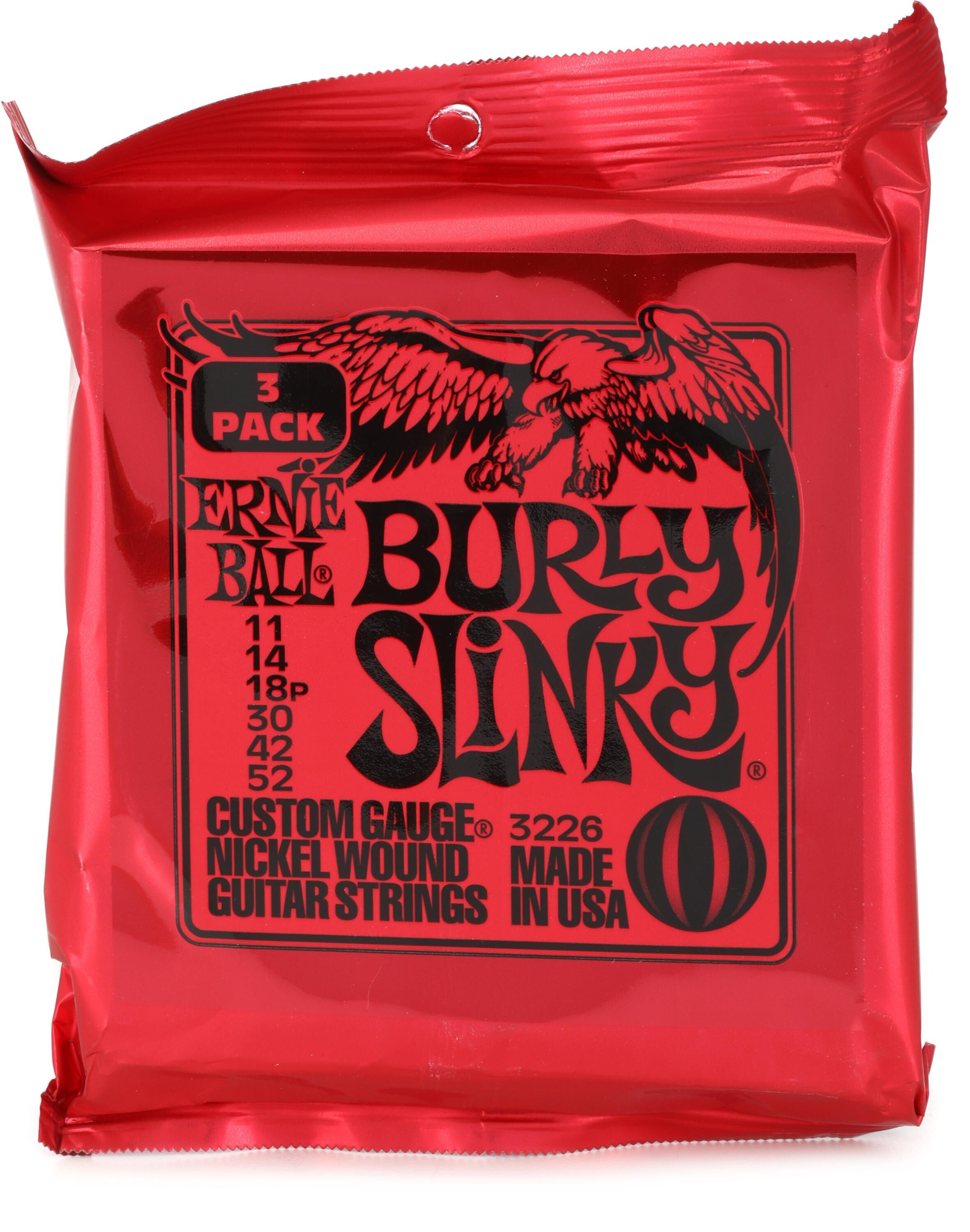 Ernie Ball 3226 Burly Slinky Nickel Wound Electric Guitar Strings