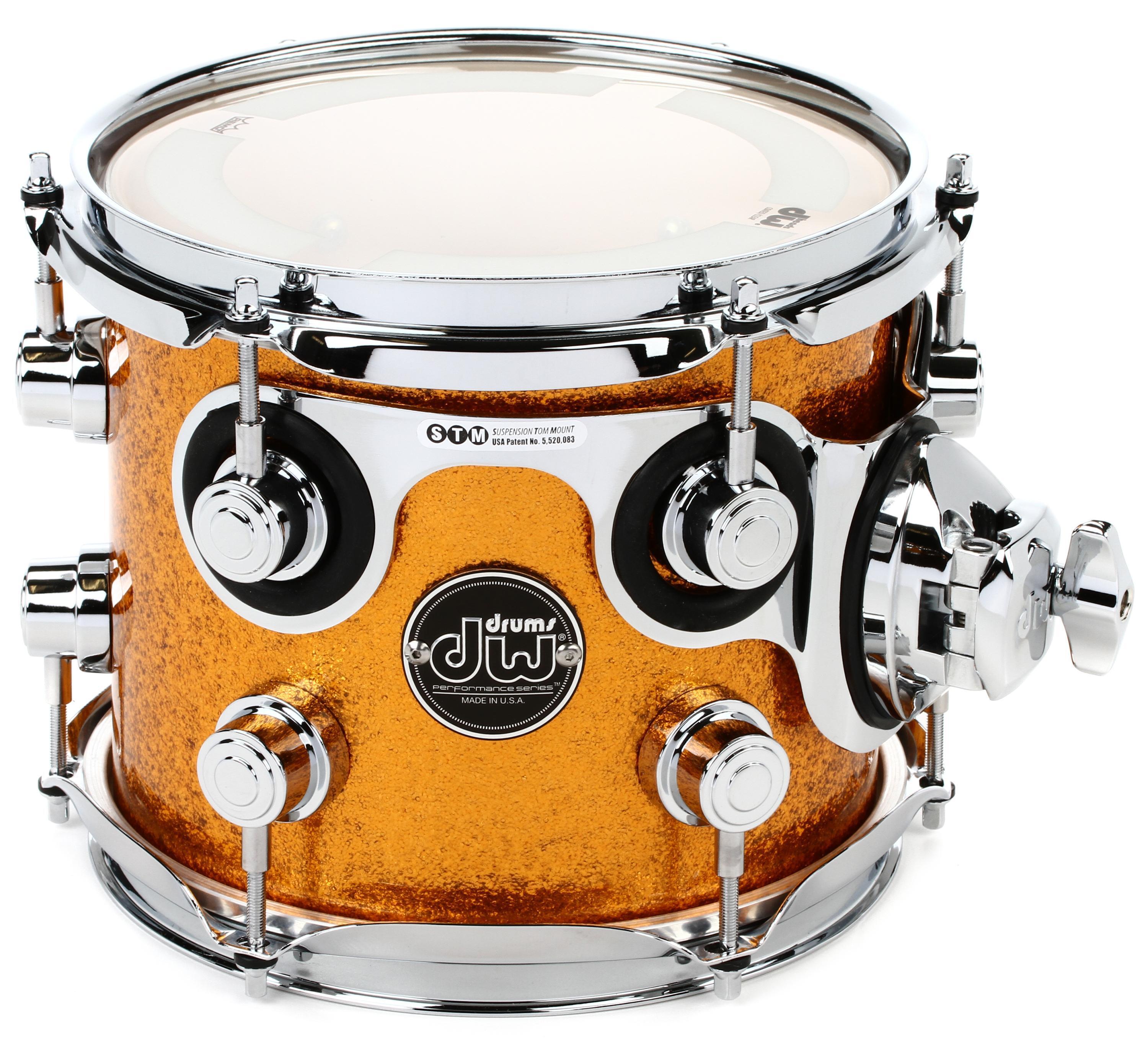 Photo of DW Performance Series Mounted Tom - 7 x 8 inch - Gold Sparkle FinishPly