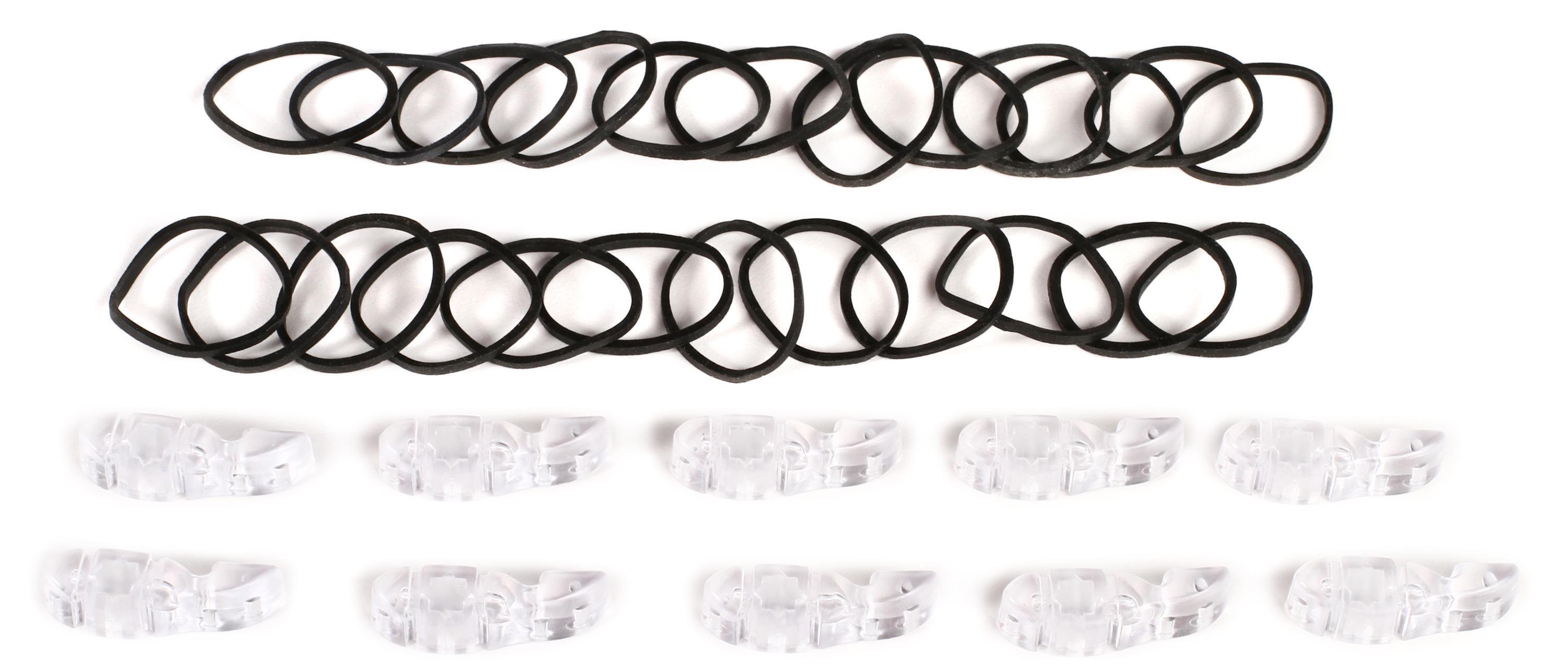 Black & White Checkered Cube Beaded Hair Ties - 2 Pack