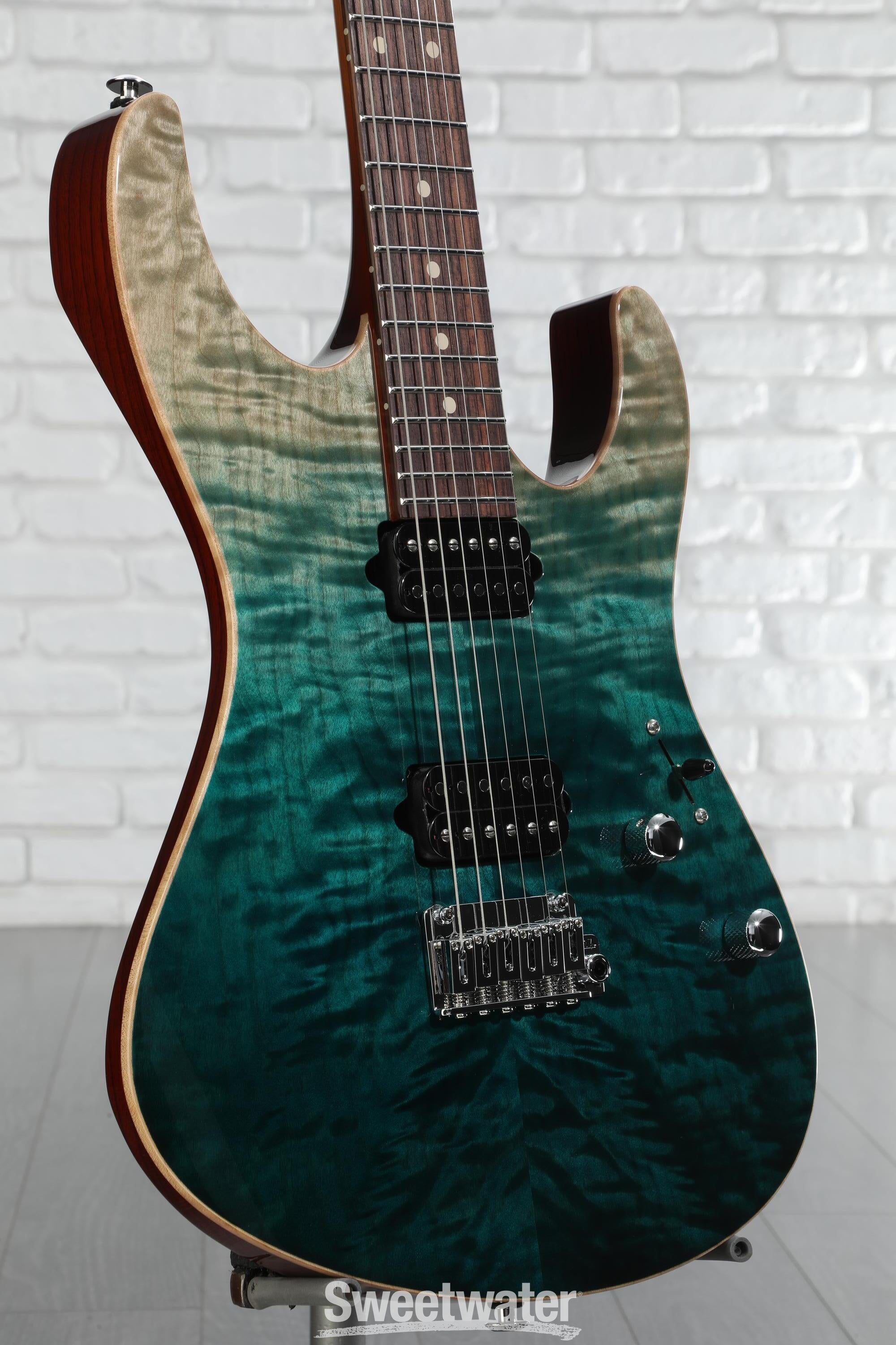 Photo of Suhr Modern Set Neck Electric Guitar - Teal Fade