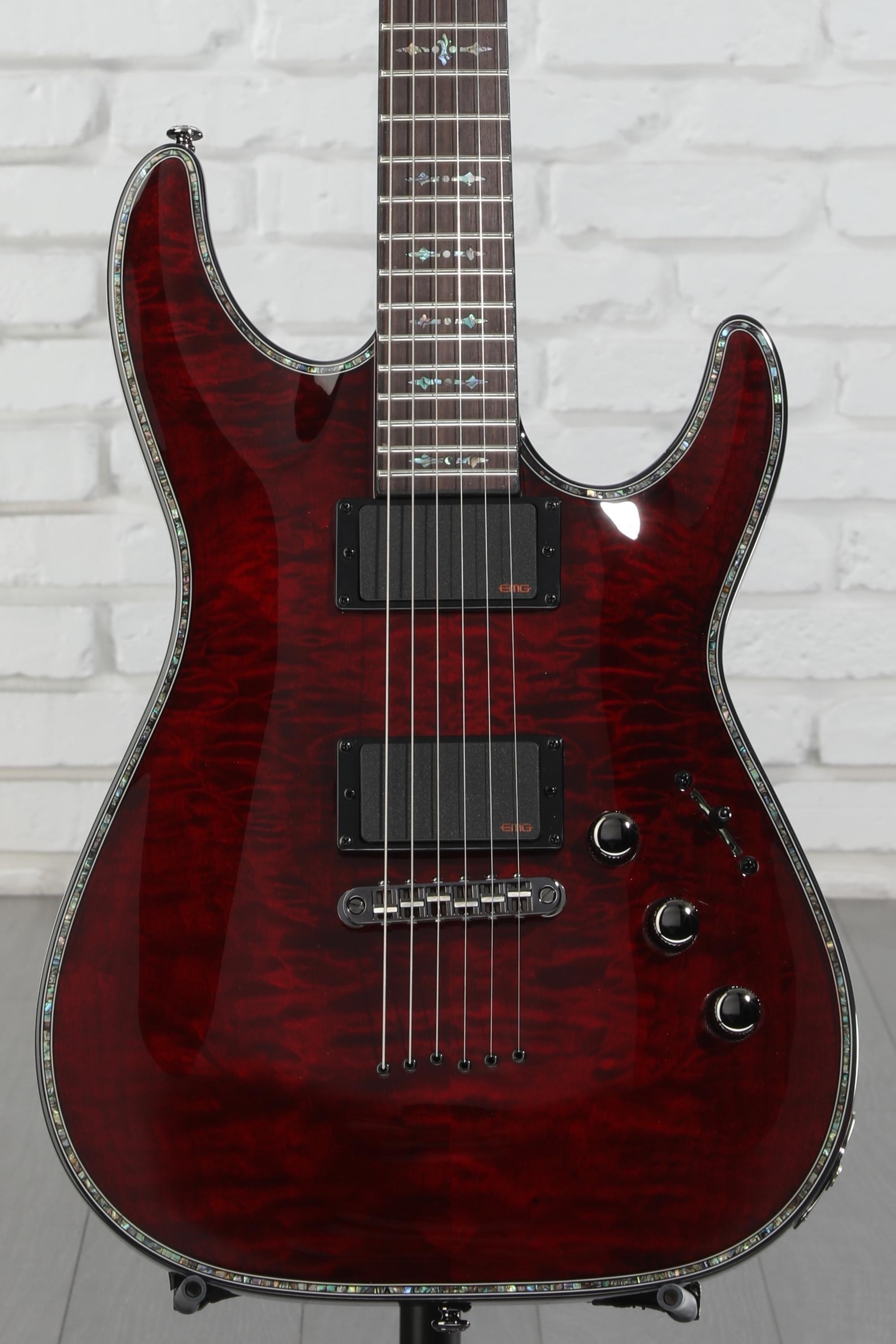 ギター SCHECTER C-1 HellRaiser AD-C-1-HR EMG Schecter Hellraiser C-1 Electric Guitar - Black Cherry
