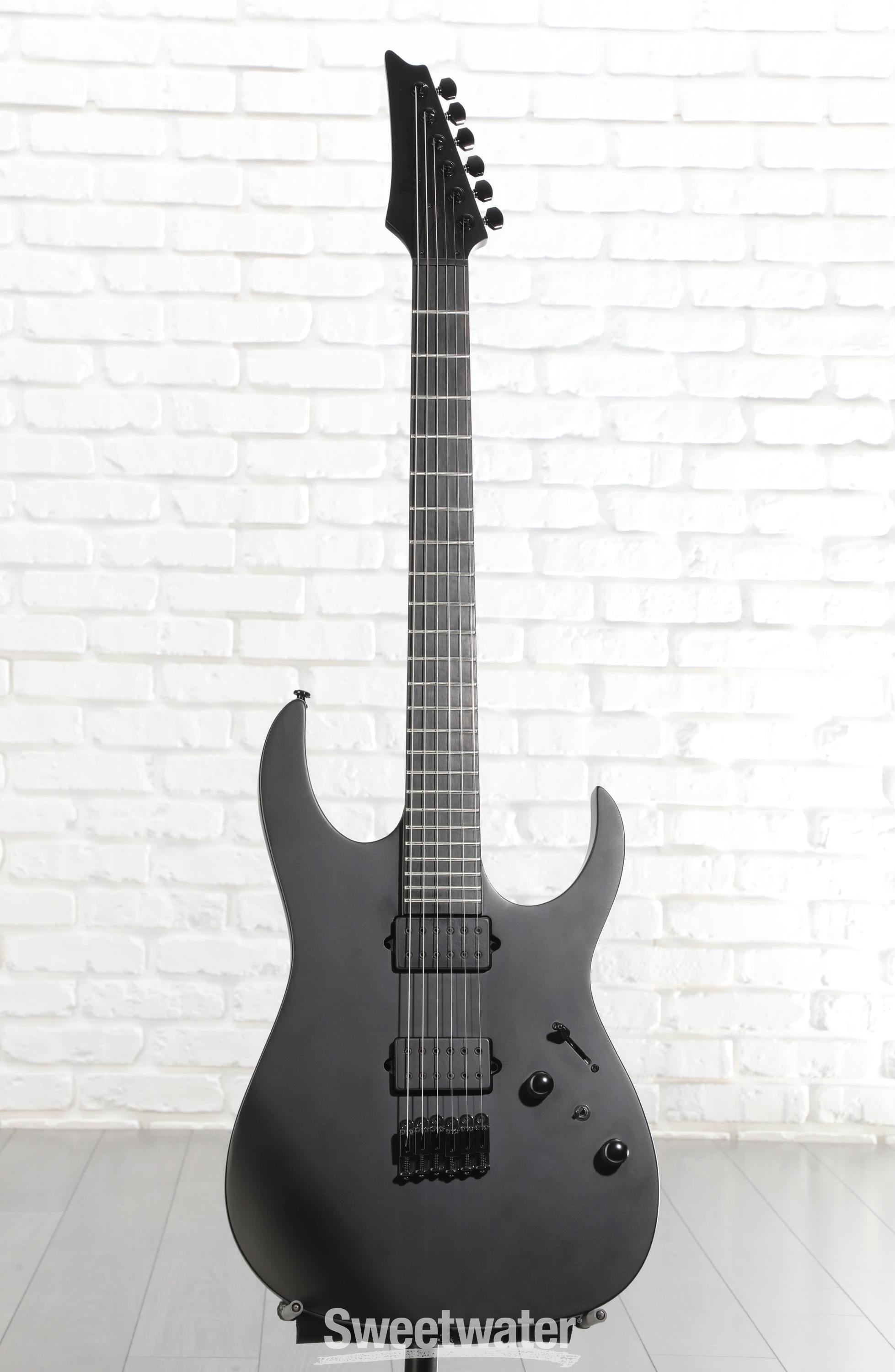 Ibanez RGRTB621 Iron Label Electric Guitar - Black Flat | Sweetwater