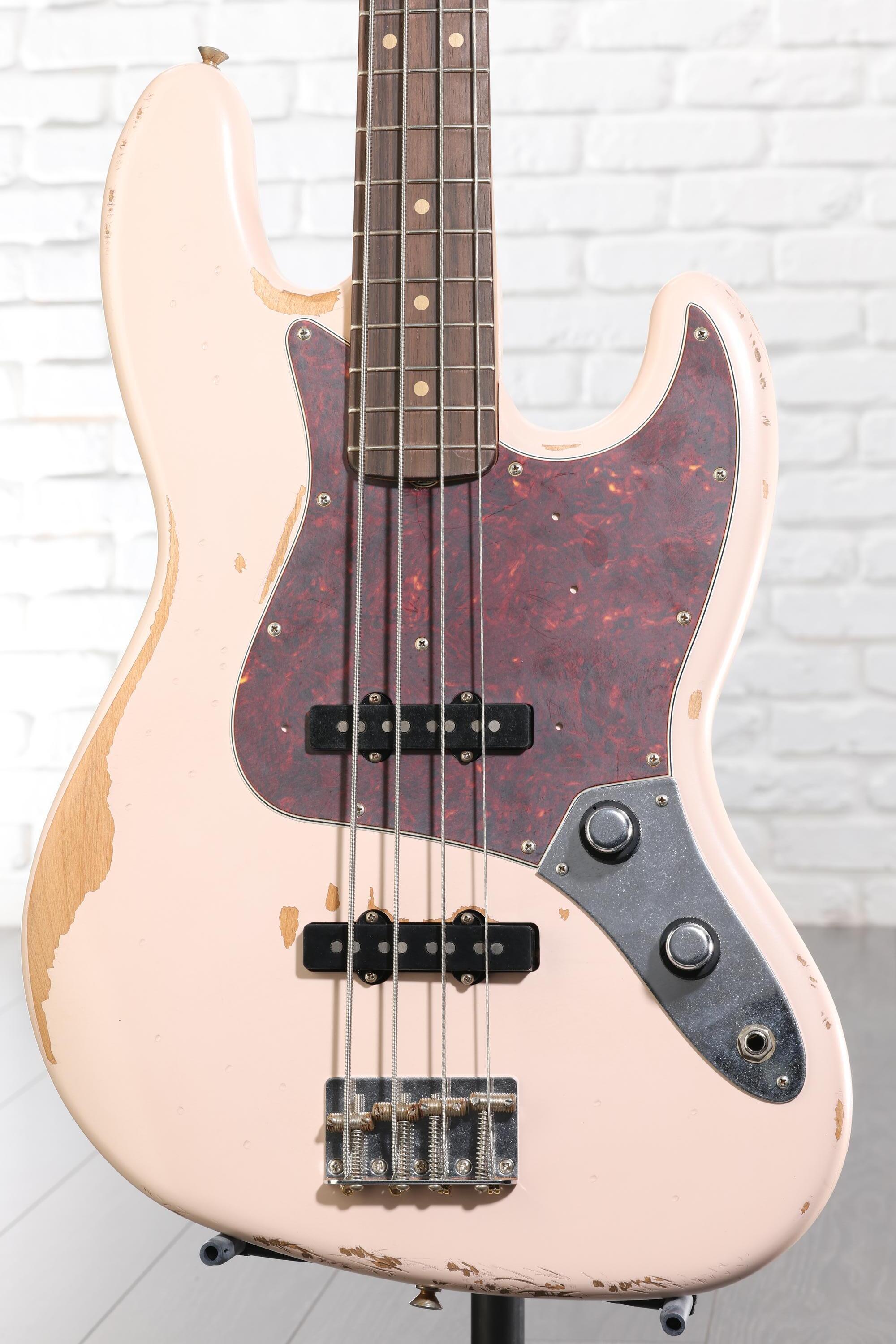 Fender Flea Jazz Bass - Shell Pink, Road Worn | Sweetwater