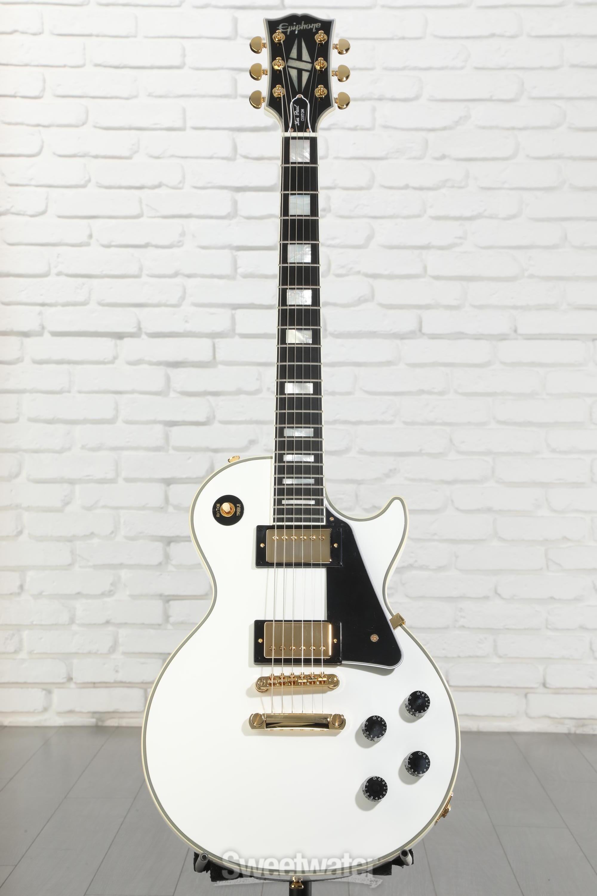 Epiphone Les Paul Custom Electric Guitar - Alpine White | Sweetwater