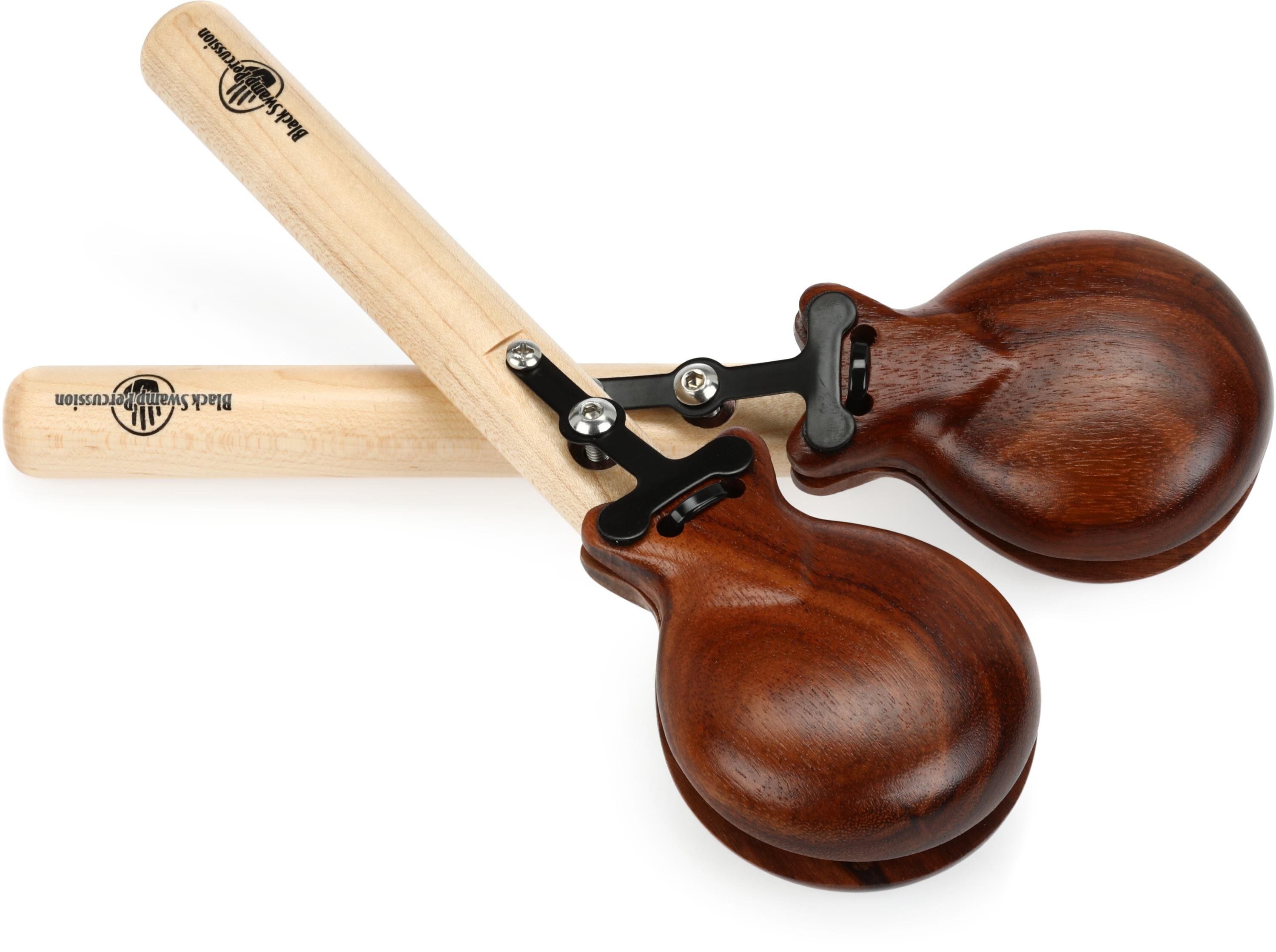 Black Swamp Percussion Grenadillo castanets on handles (pair) -  Timpano-percussion