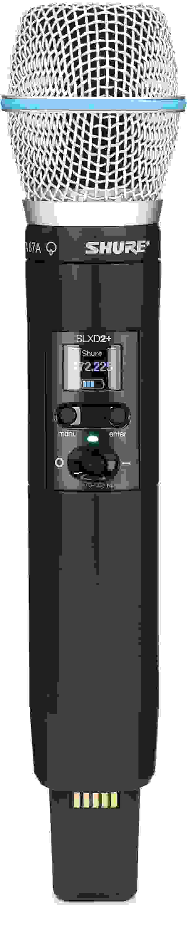 Shure SLXD2+ Wireless Handheld Transmitter with Beta87A Microphone Capsule - G57 Band