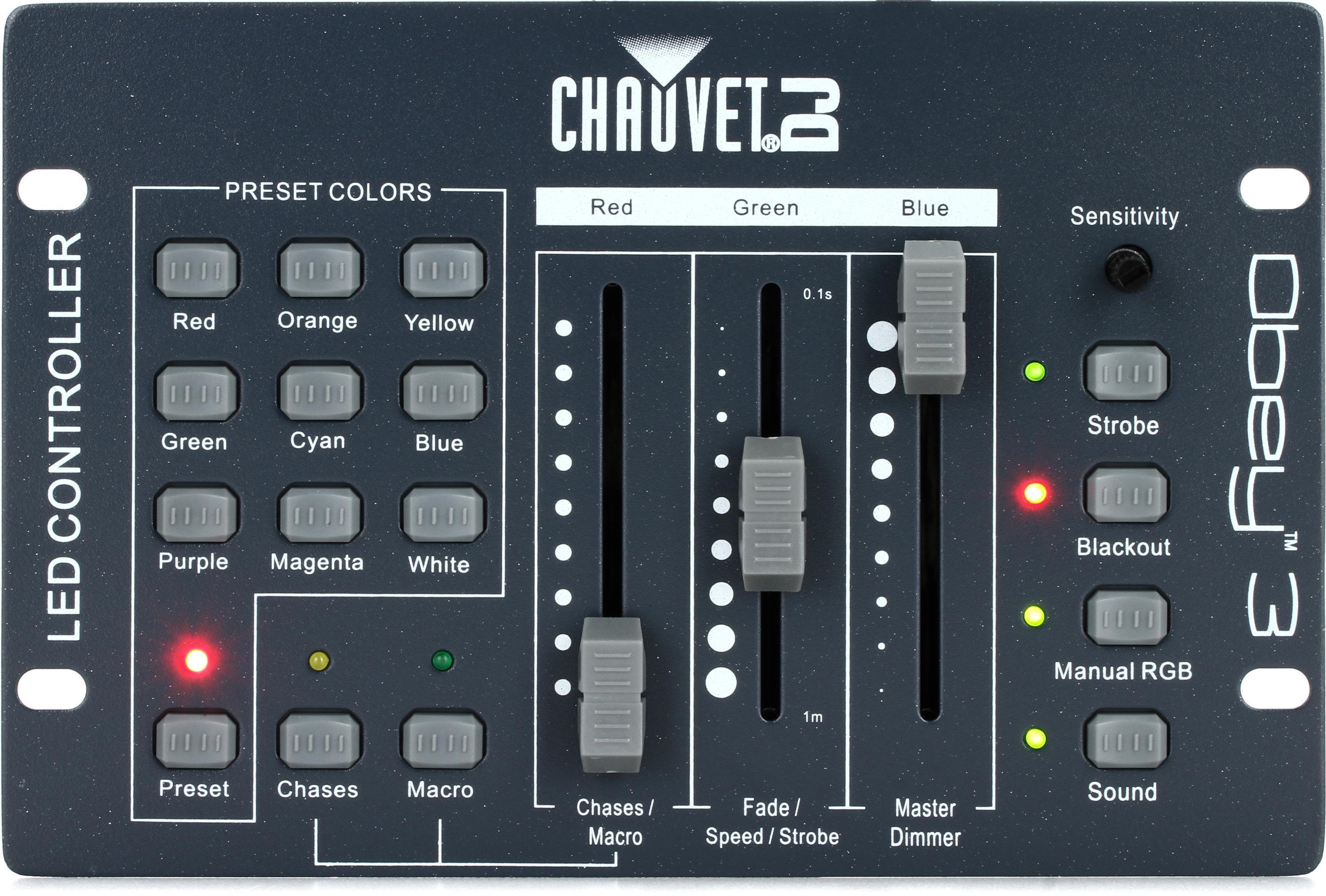 Chauvet Obey 6 DMX Controller & DMX Cables Bundle