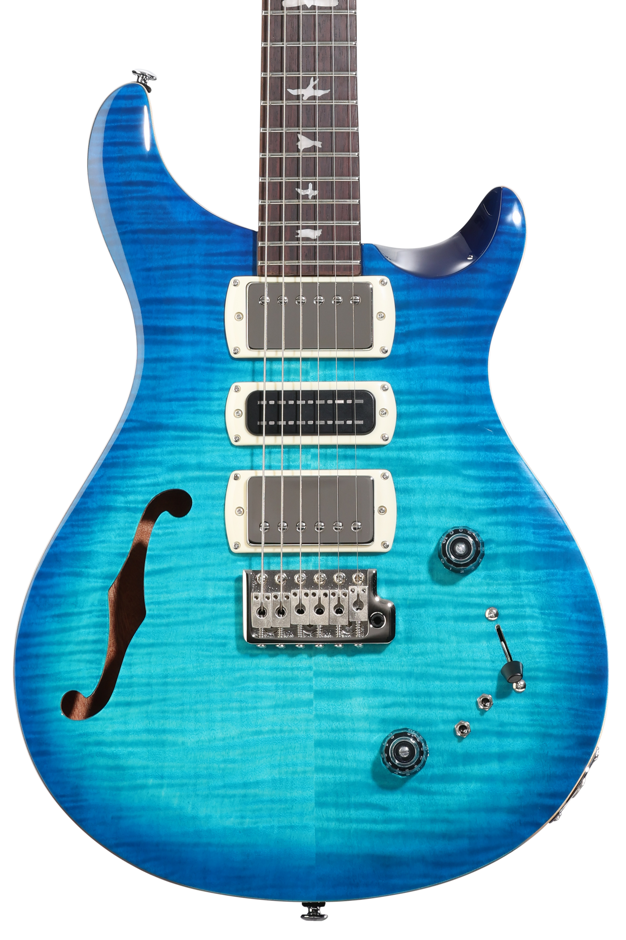 PRS SE Custom Semi-Hollow Soapbar - Black | Sweetwater