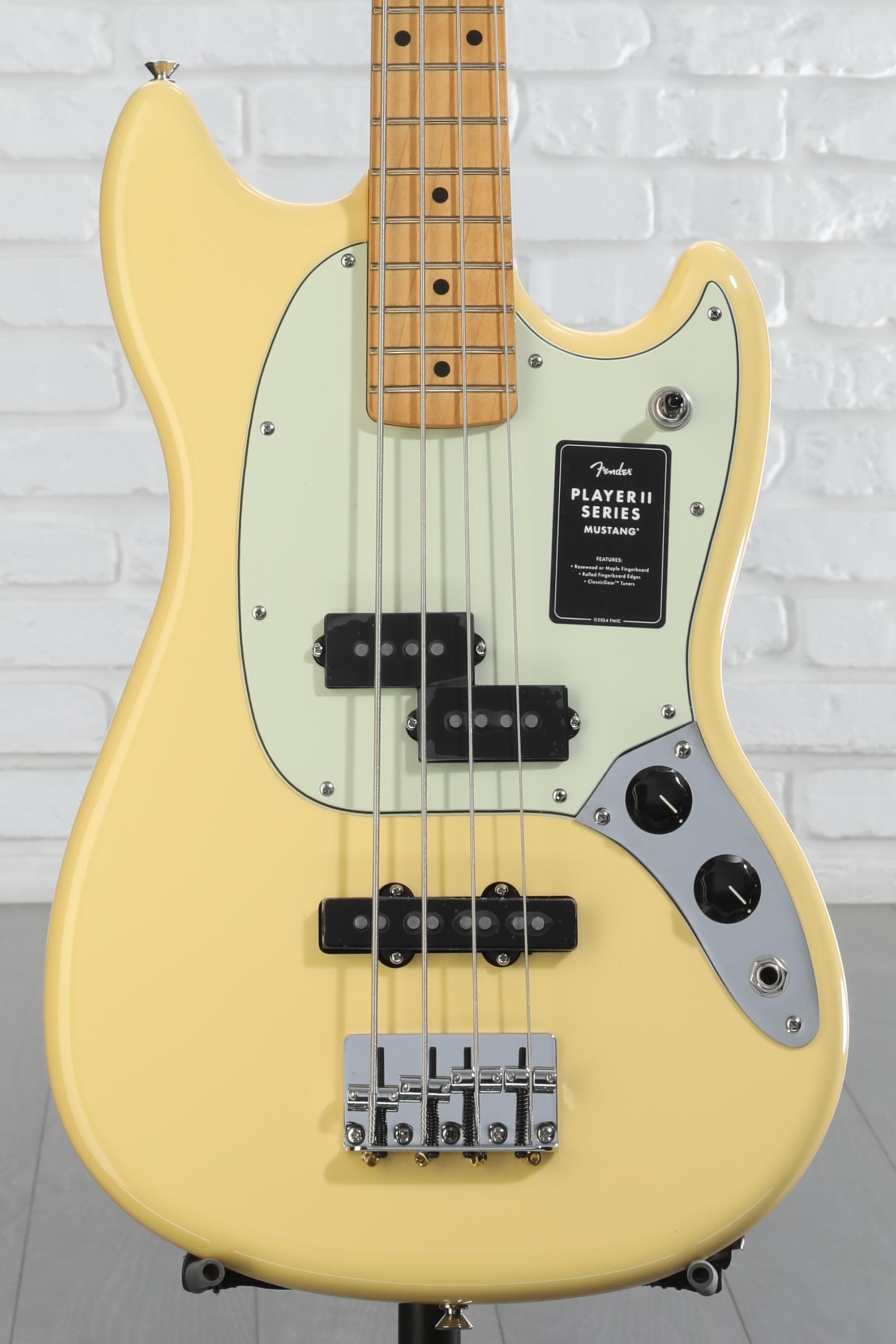 Fender Mexico Mustang Bass PJ ショートスケール Fender Player Mustang Bass PJ Black w/Tortoise Pickguard
