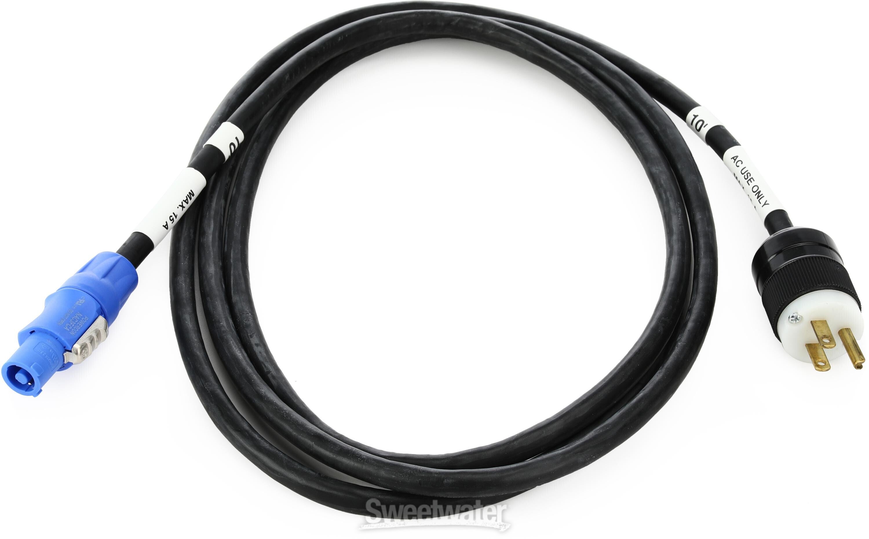 JUMPERZ PowerCon A to Edison Male Cable - 10 foot | Sweetwater JUMPERZ PowerCon A to Edison Male Cable - 10 foot | Sweetwater