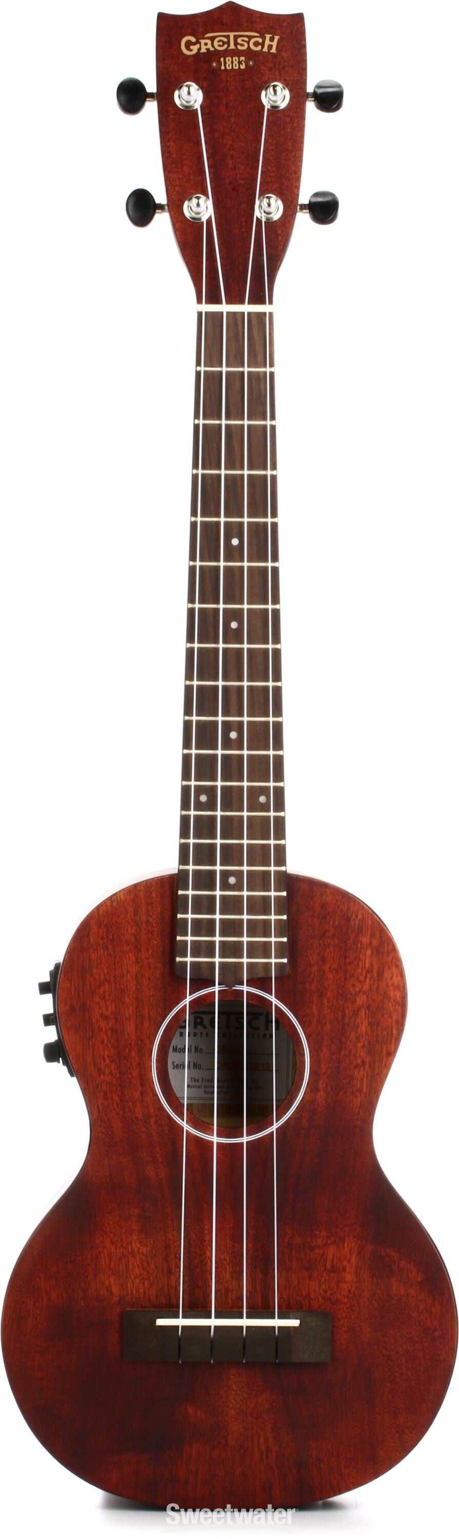 Gretsch G9110-L Concert Long-Neck Acoustic/Electric Ukulele - Vintage  Mahogany Stain