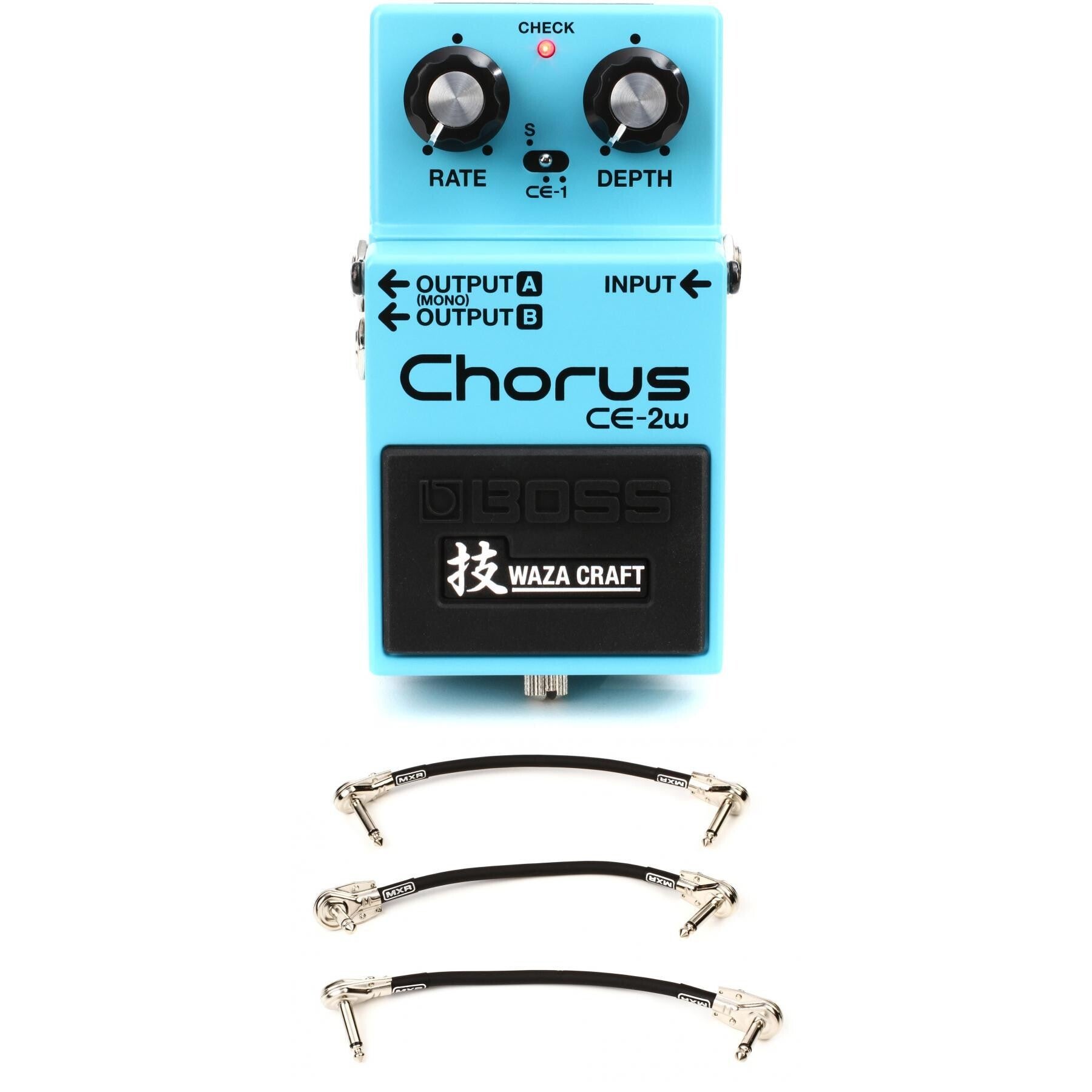 Boss CE-2W Waza Craft Chorus Pedal with 3 Patch Cables | Sweetwater