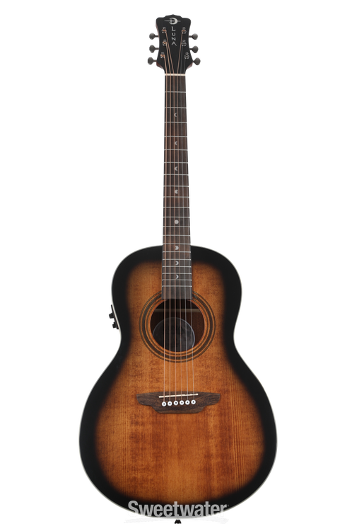アート・デザイン・音楽 THE AMERICAN VINTAGE FURNITURE Luna Art Vintage Parlor Solid Top Acoustic-electric Guitar