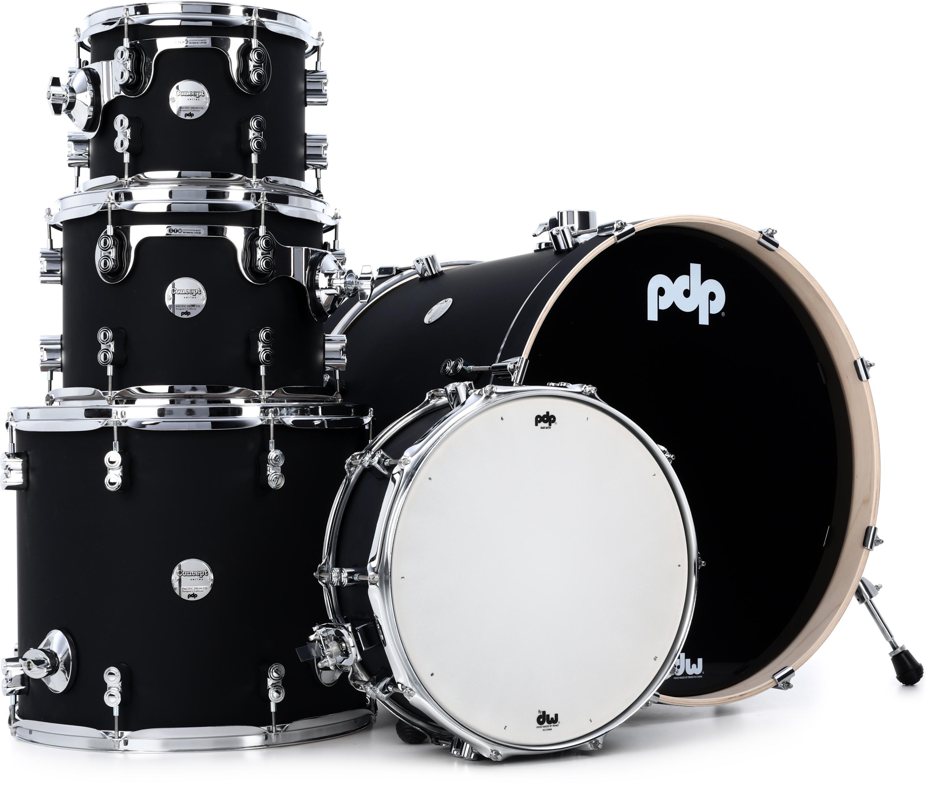 PDP Concept Maple 5-piece Shell Pack - Satin Black | Sweetwater