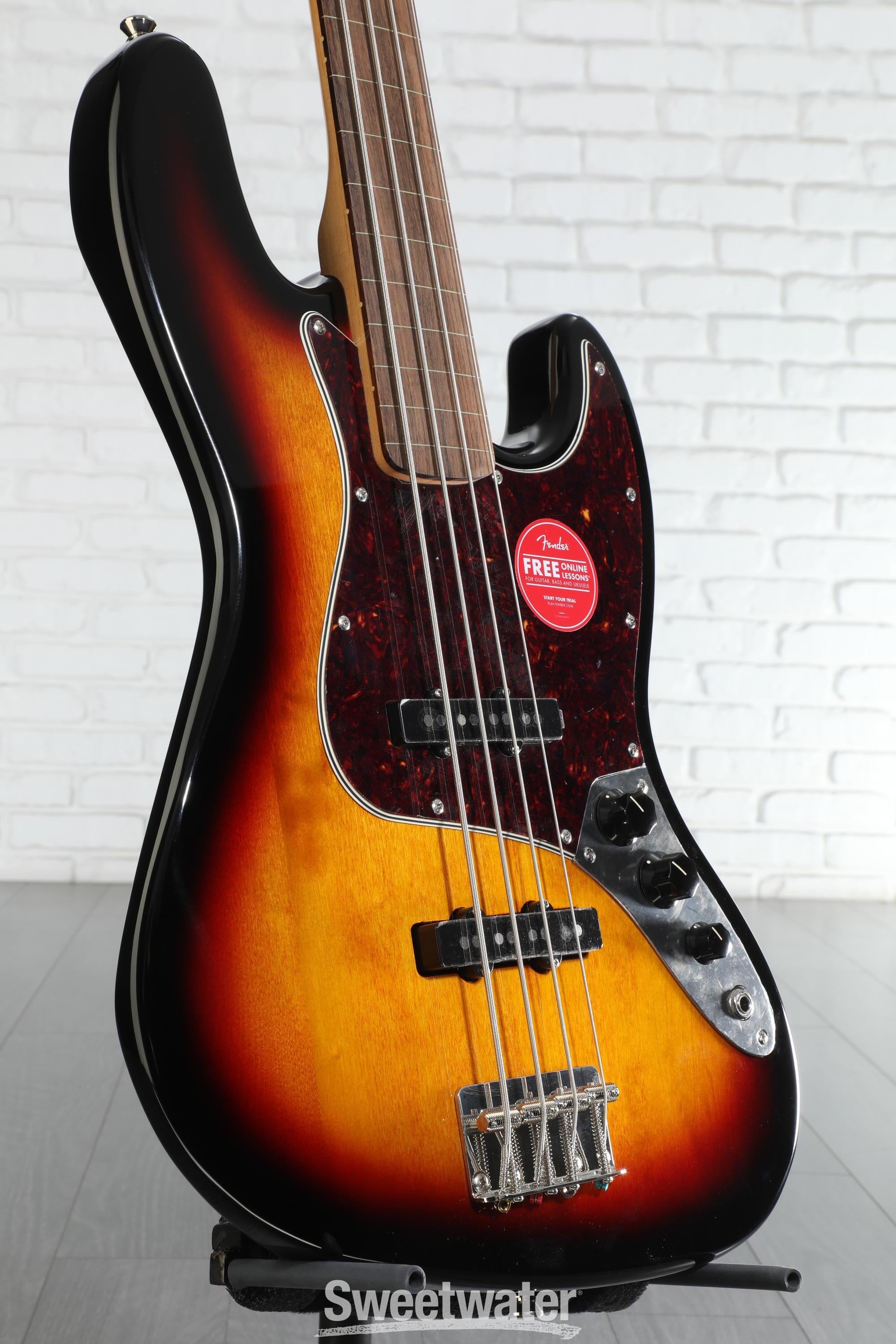 Squier Classic Vibe '60s Fretless Jazz Bass - 3-Tone Sunburst