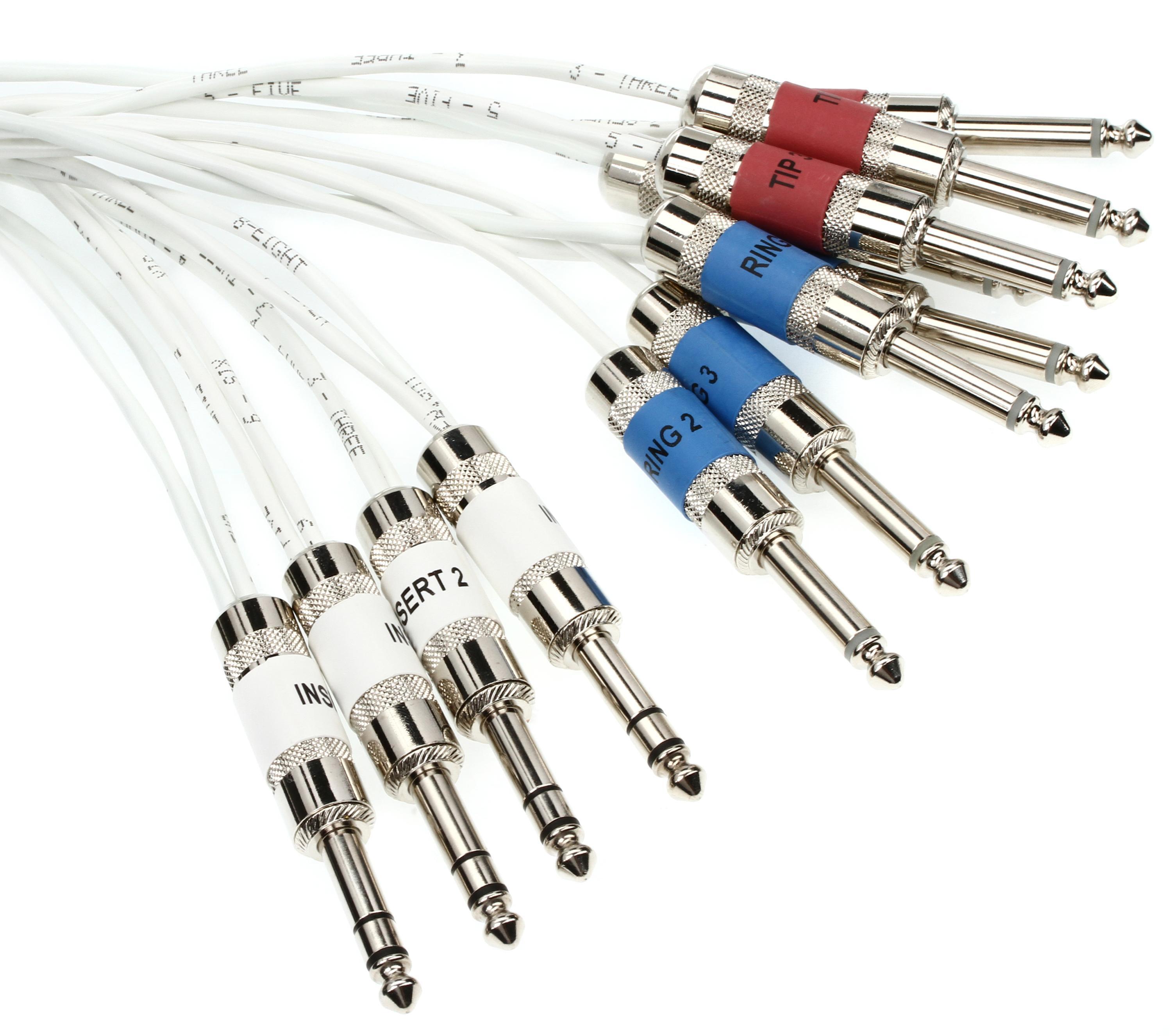 Photo of Pro Co MTIP0408Q-15 4-channel 1/4-inch TRS to 1/4-inch TS Insert Snake - 15 foot