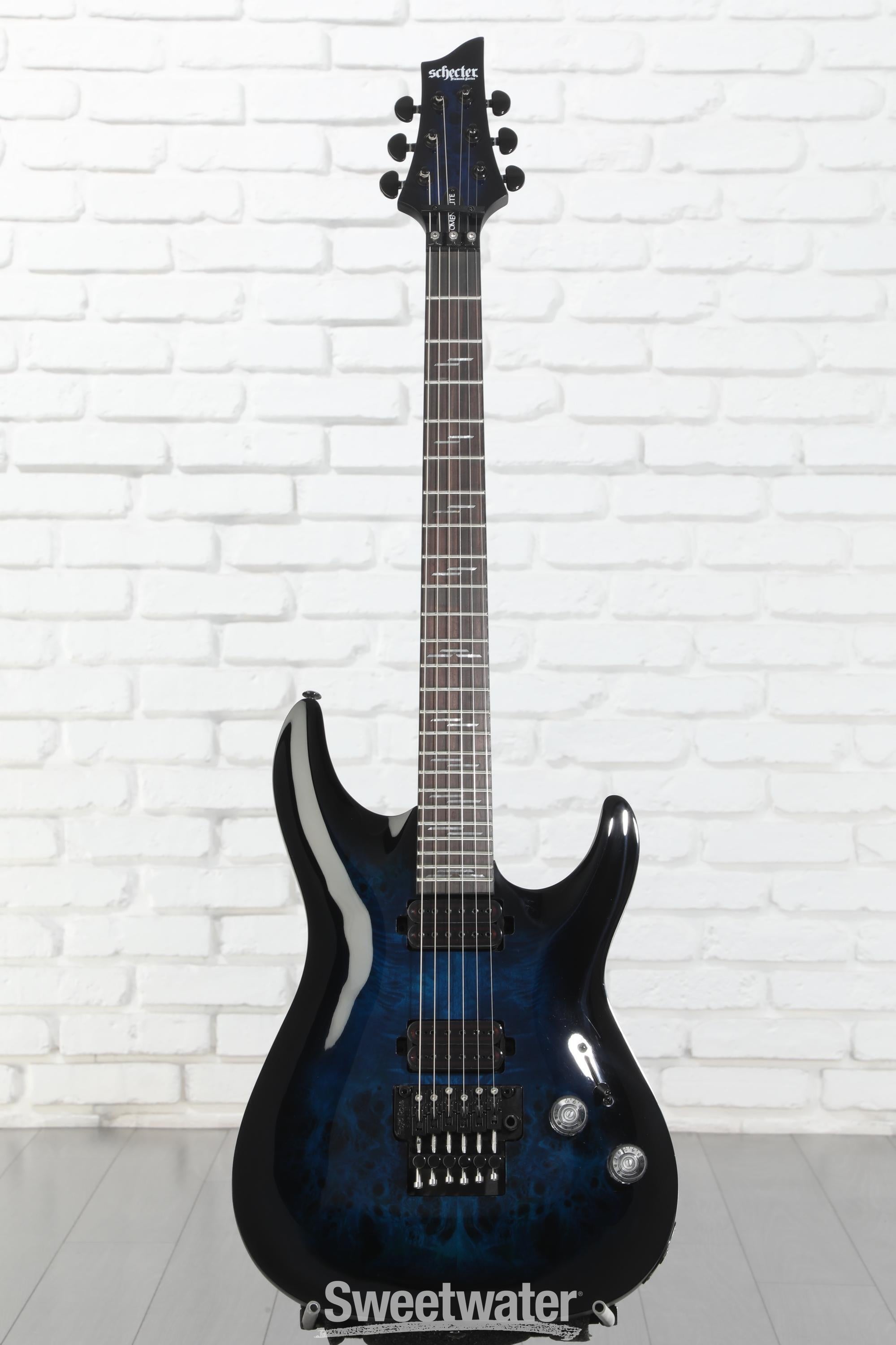 Schecter Omen Elite-6 FR Electric Guitar - See Thru Blue Burst